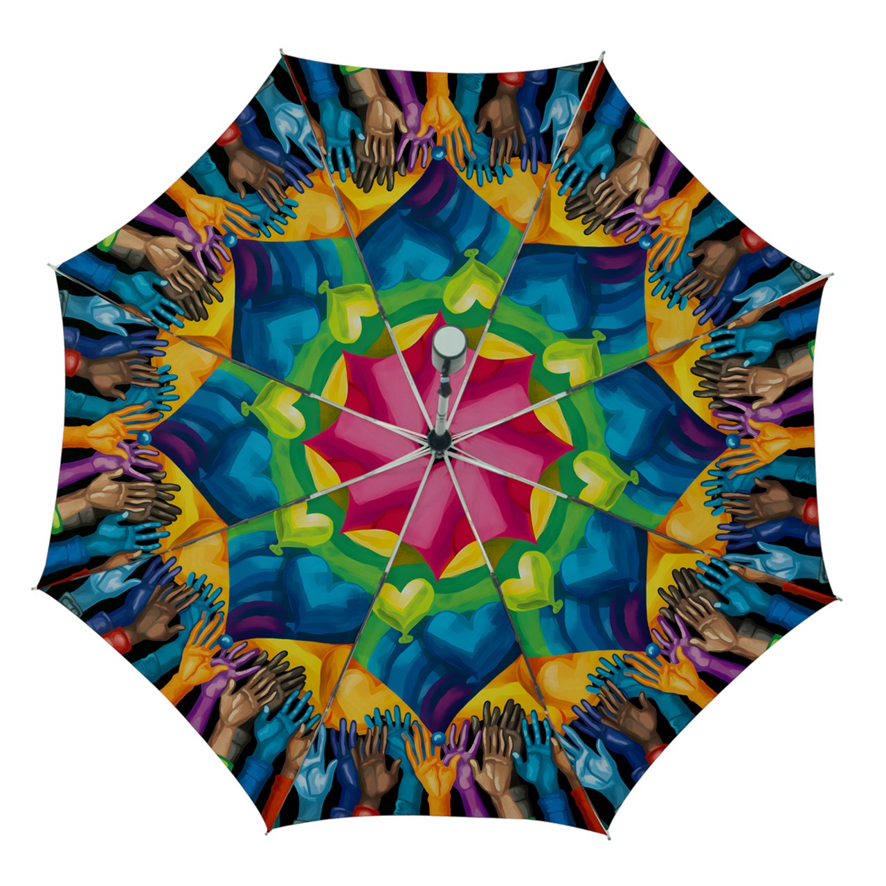 Radiant Hearts Collection - Automatic Folding Umbrella with Case (Medium) - #2033