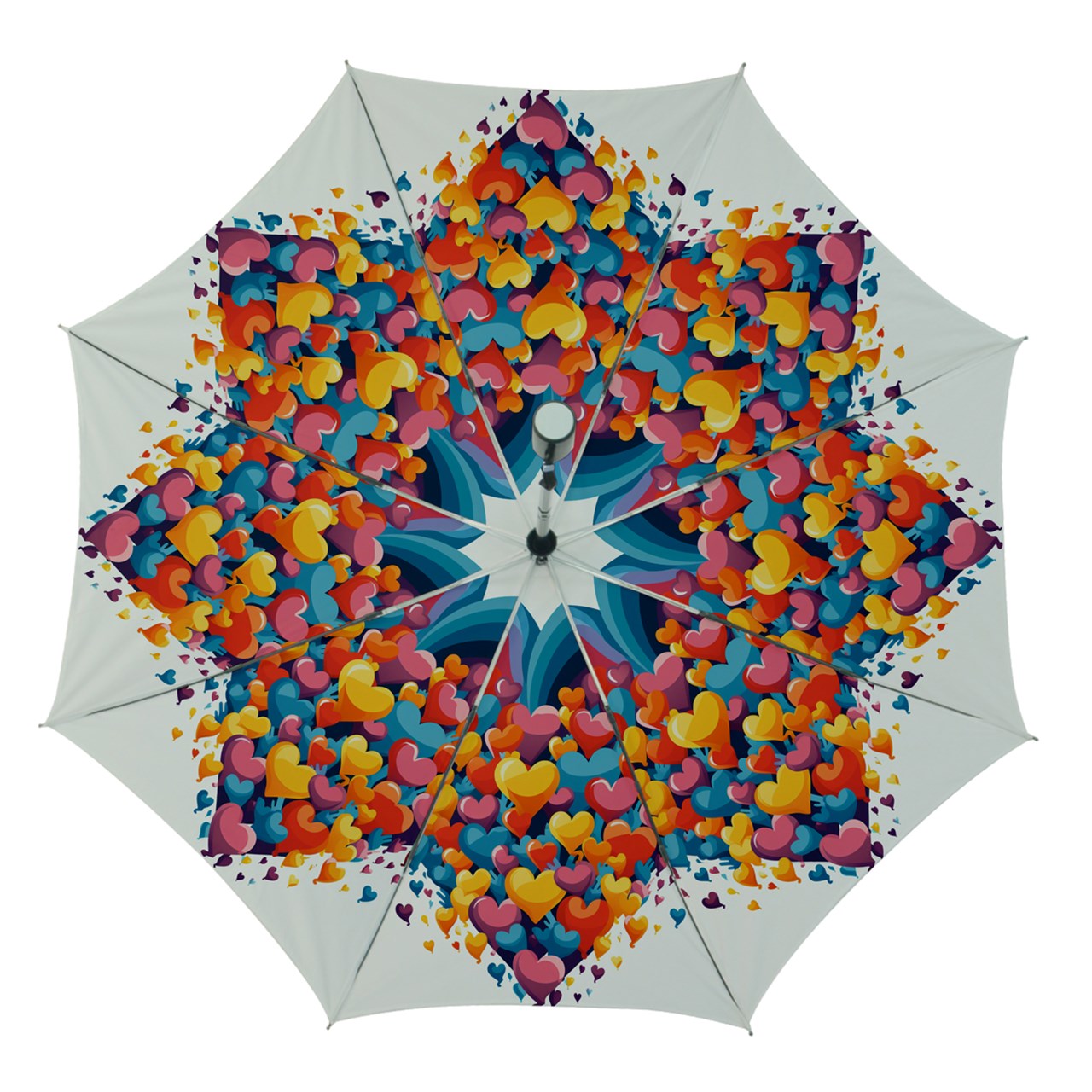 Radiant Hearts Collection - Automatic Folding Umbrella with Case (Medium) - #2034