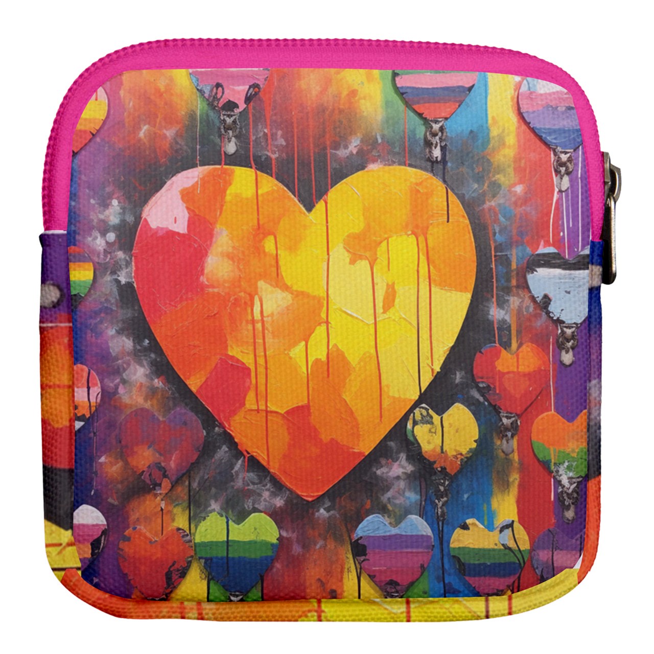 Radiant Hearts - Mini Square Pouch - #2013