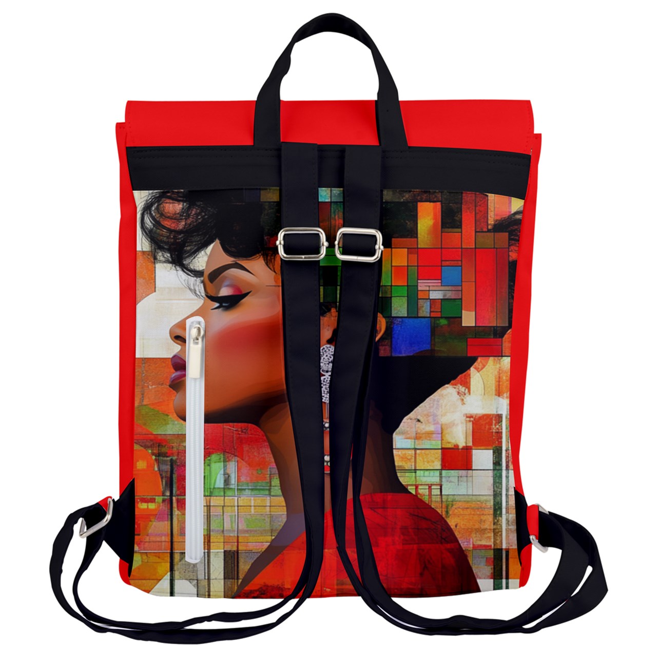 Vibrant Visions: Art-Inspired Elegance for Everyday Life Collection - Flap Top Backpack #2012