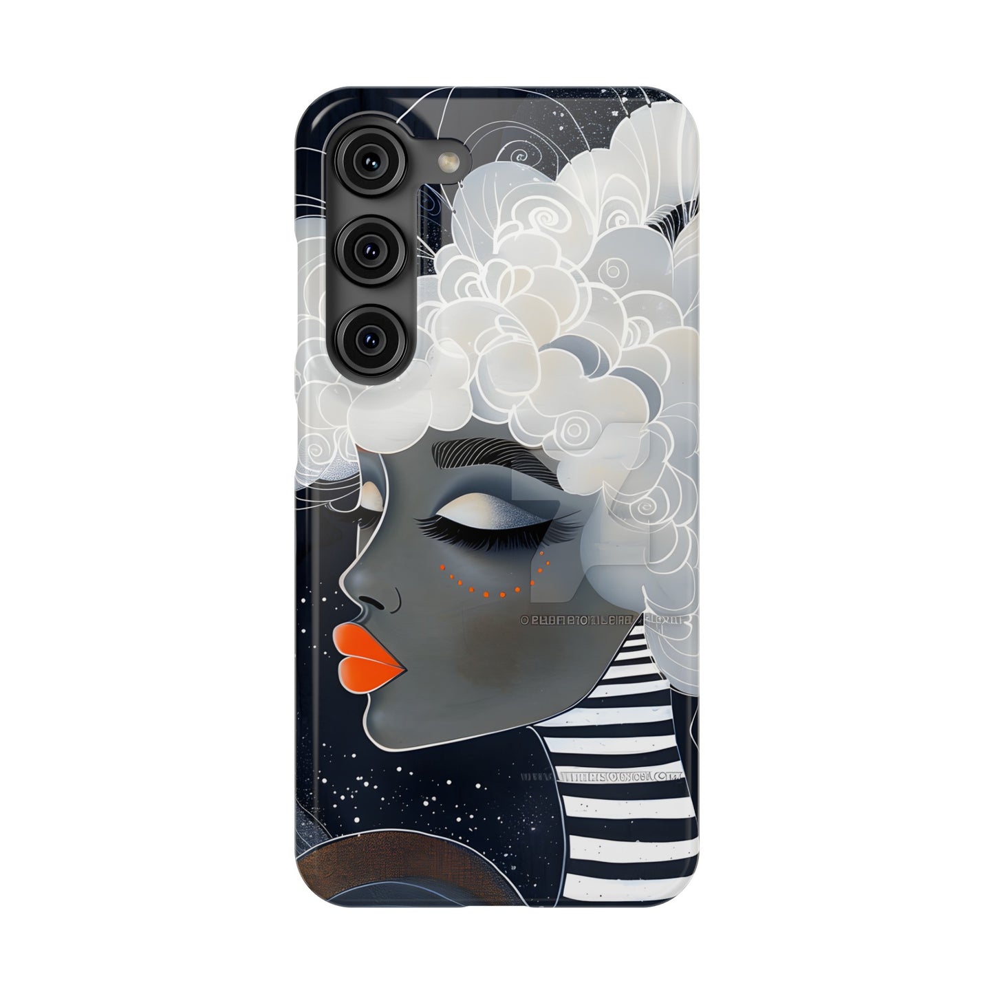 Slim Phone Cases - Black Girl Art - Velvet's View - Ethereal Vibrance