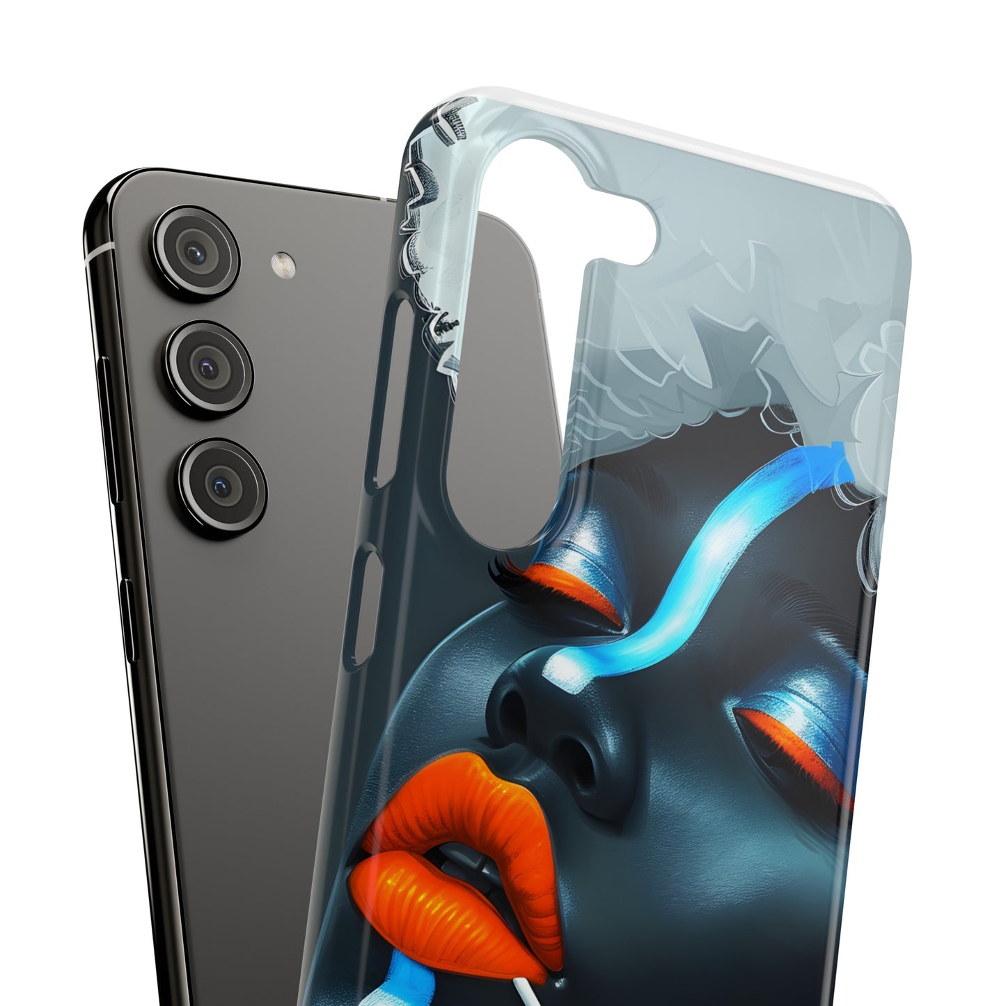 Slim Phone Cases - Black Girl Art - Velvet's View - Ethereal Vibrance
