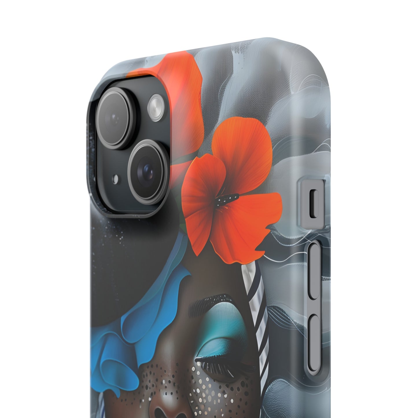 Slim Phone Cases - Black Girl Art - Velvet's View - Ethereal Vibrance