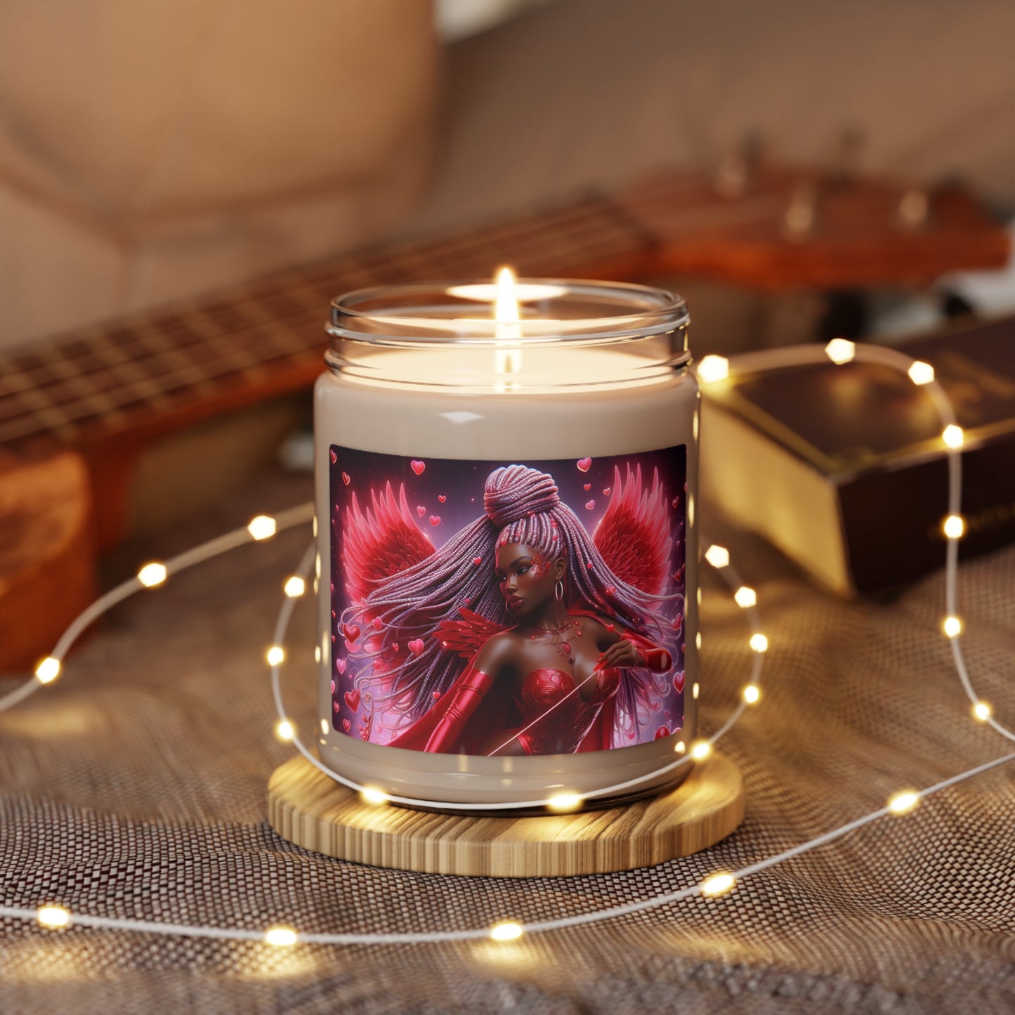 Scented Soy Candle - Black Girl Art - Velvet's View - 9oz