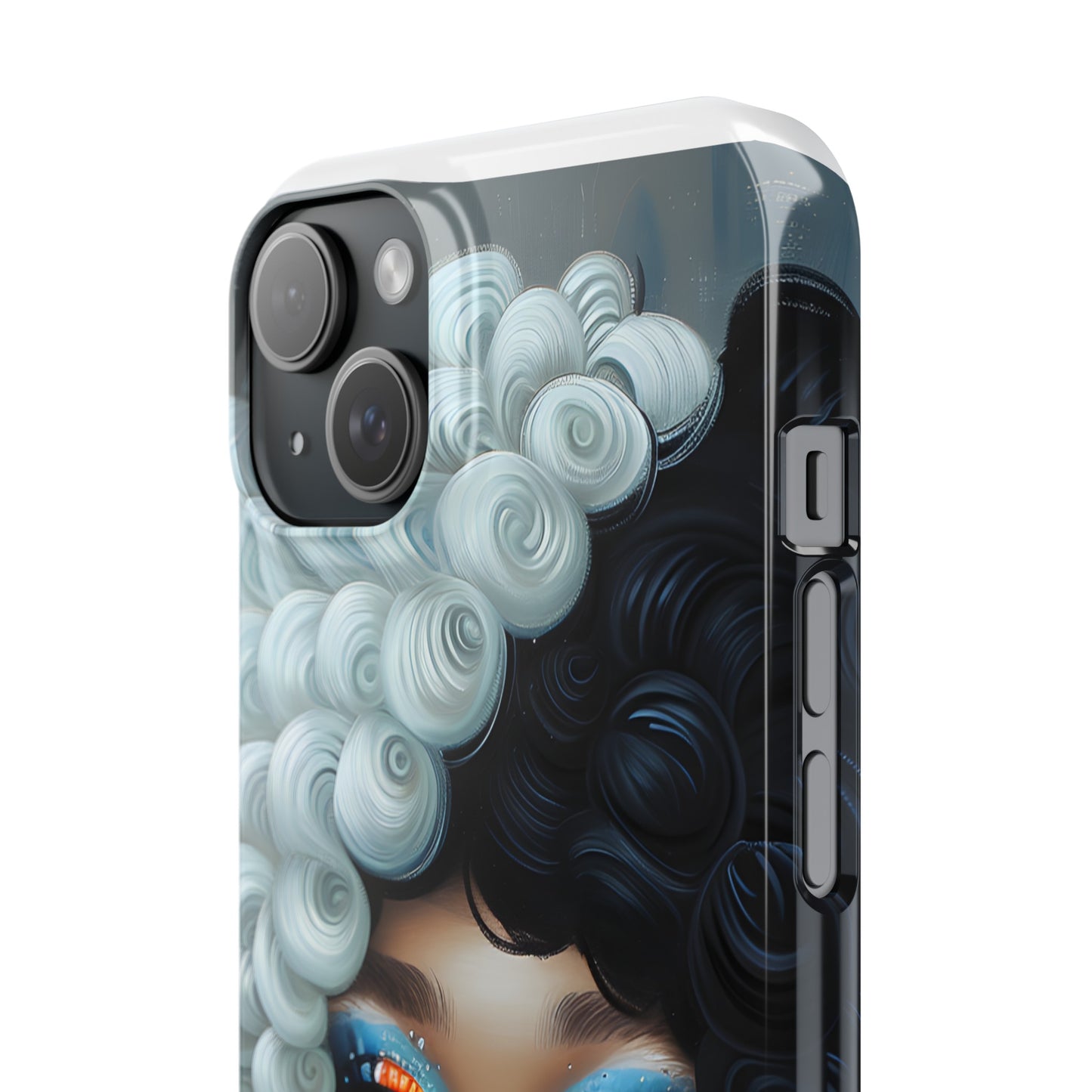 Slim Phone Cases - Black Girl Art - Velvet's View - Ethereal Vibrance