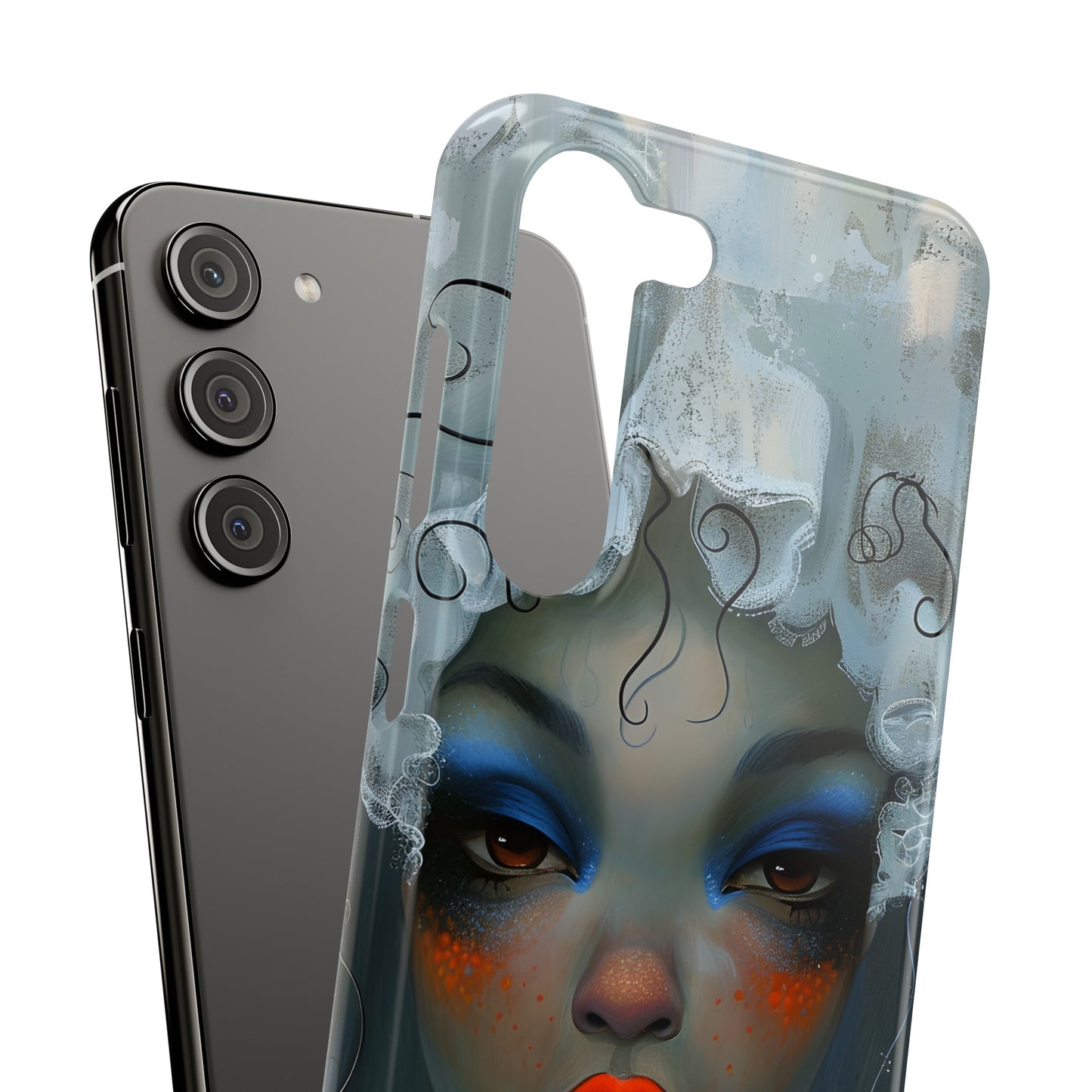 Slim Phone Cases - Black Girl Art - Velvet's View - Ethereal Vibrance