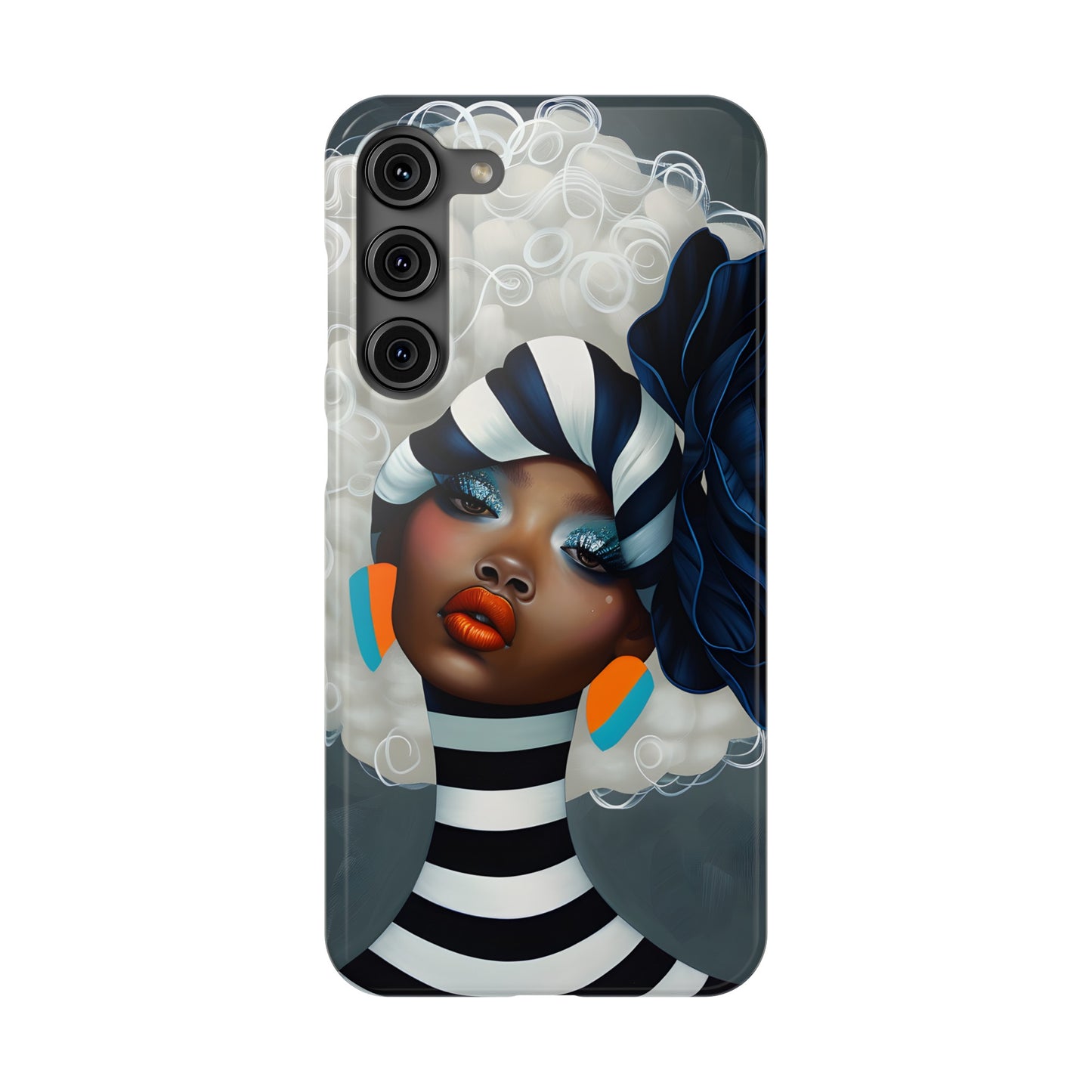 Slim Phone Cases - Black Girl Art - Velvet's View - Ethereal Vibrance