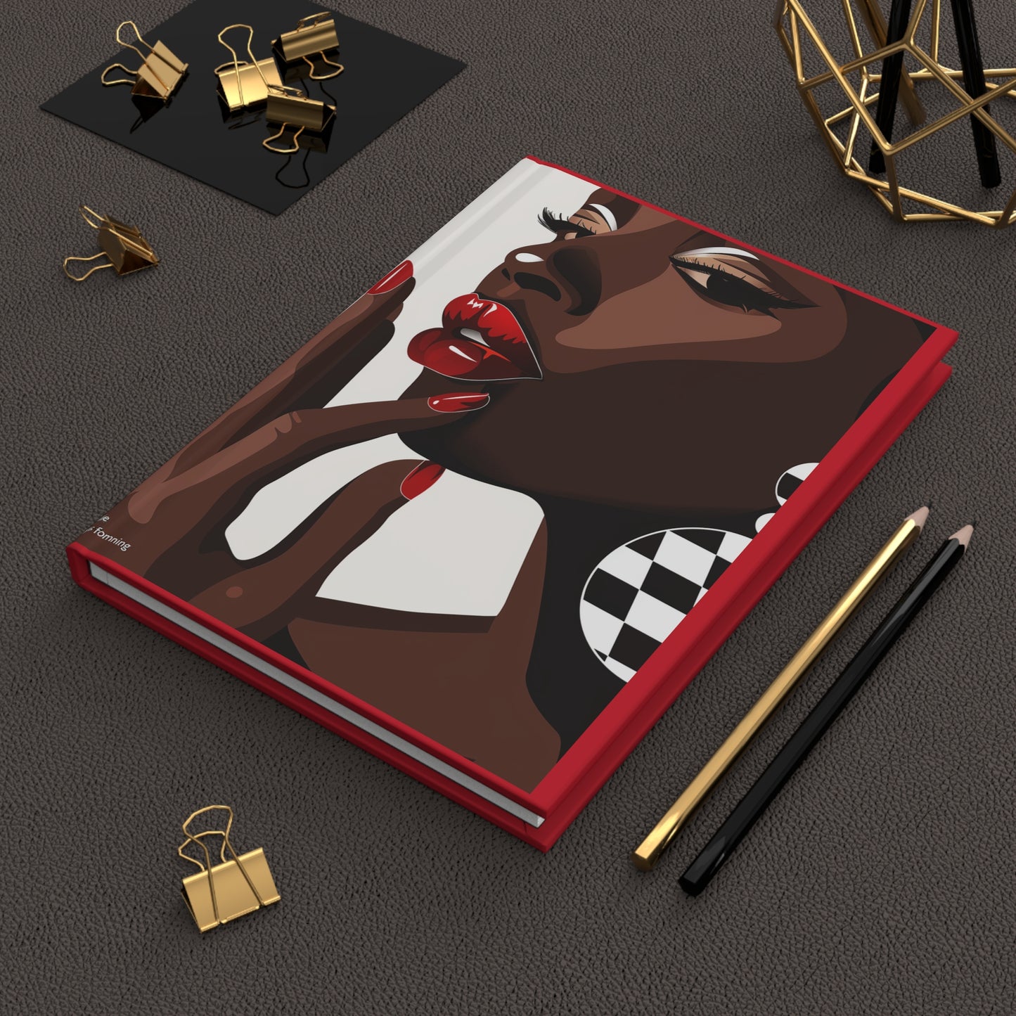Crimson Contemplations Hardcover Journal Matte