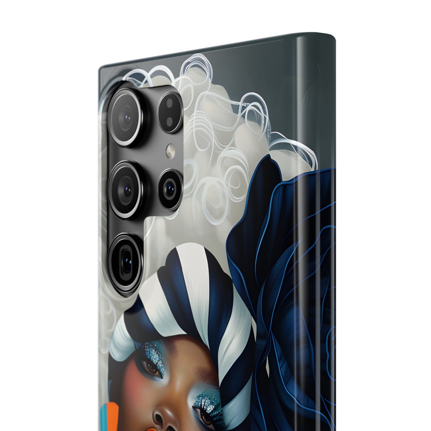 Slim Phone Cases - Black Girl Art - Velvet's View - Ethereal Vibrance
