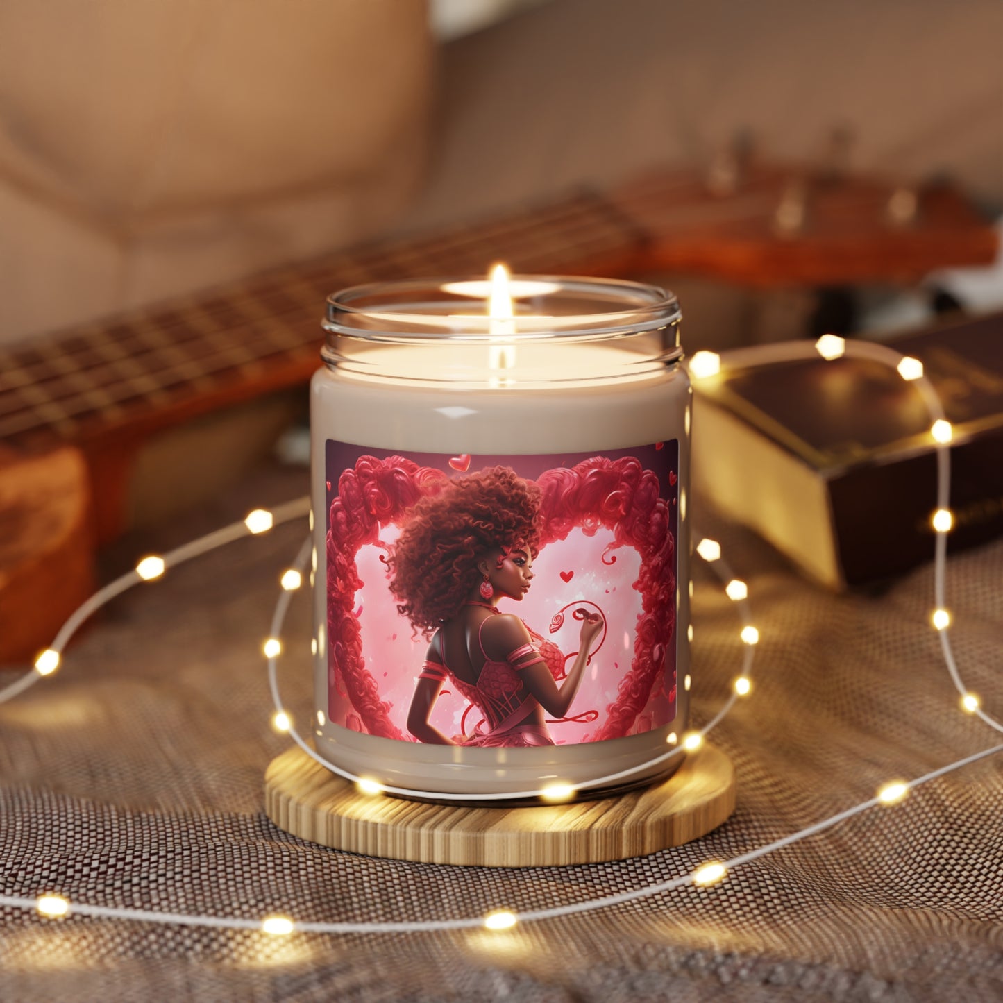 Scented Soy Candle - Black Girl Art - Velvet's View - 9oz