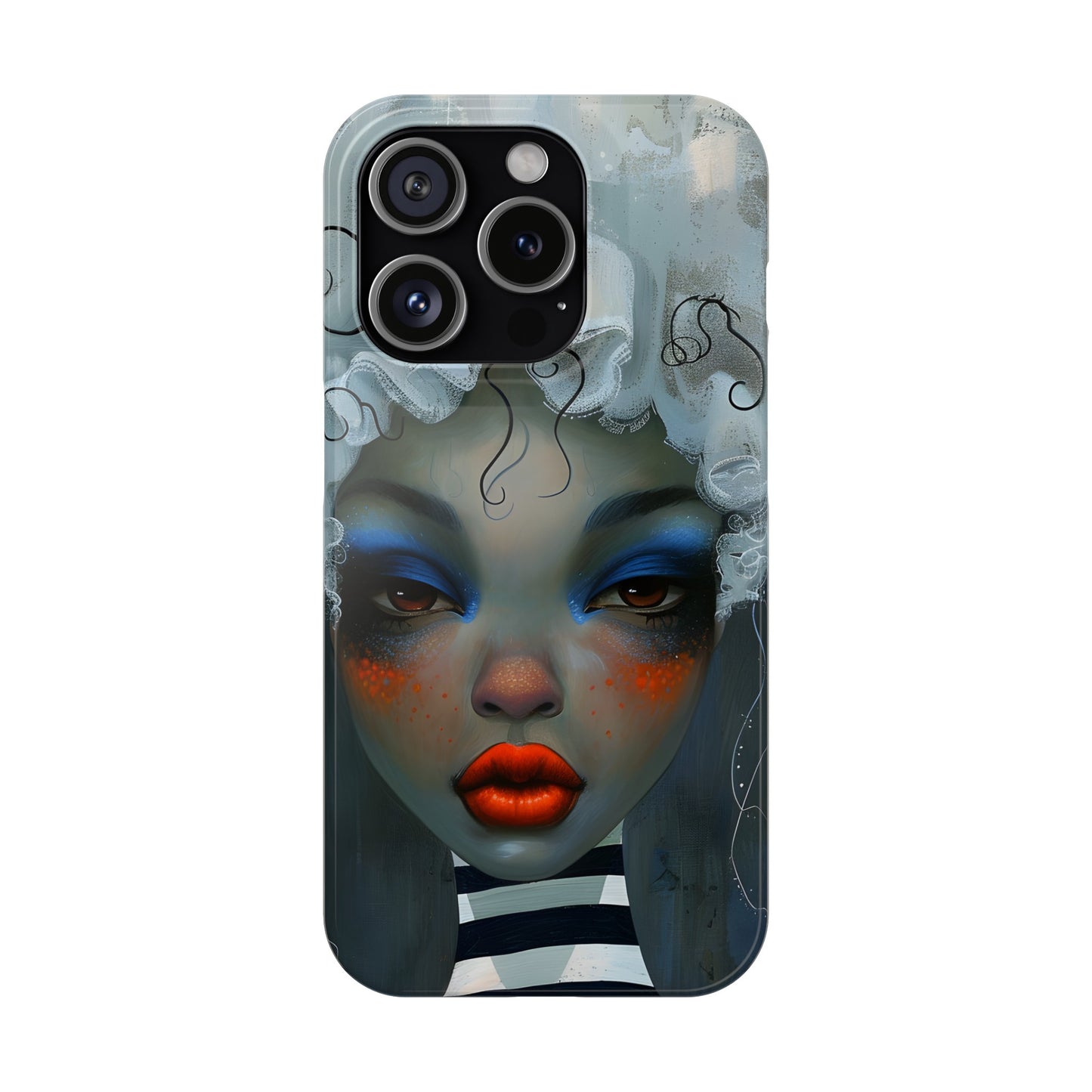 Slim Phone Cases - Black Girl Art - Velvet's View - Ethereal Vibrance