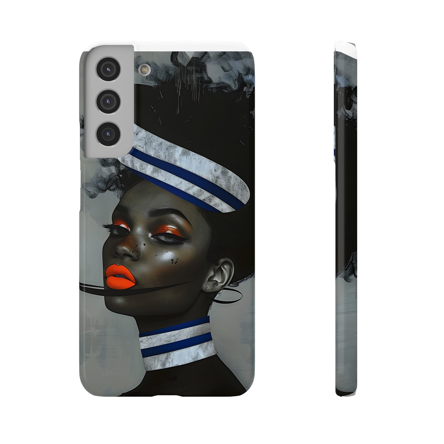 Slim Phone Cases - Black Girl Art - Velvet's View - Ethereal Vibrance