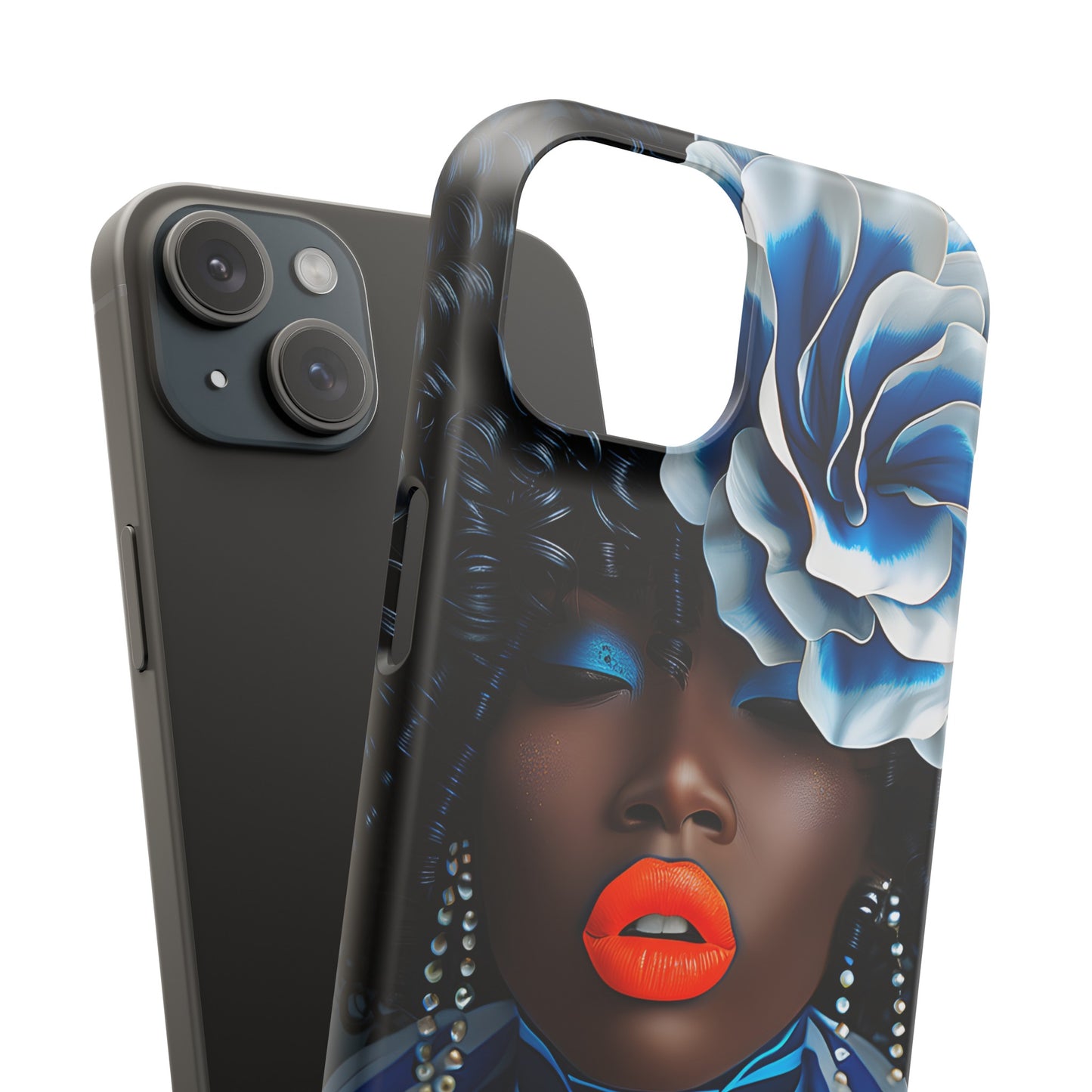 Slim Phone Cases - Black Girl Art - Velvet's View - Ethereal Vibrance