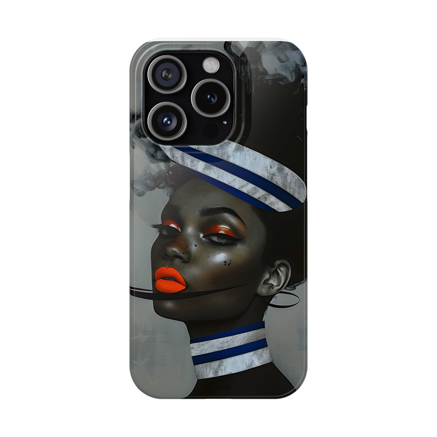 Slim Phone Cases - Black Girl Art - Velvet's View - Ethereal Vibrance
