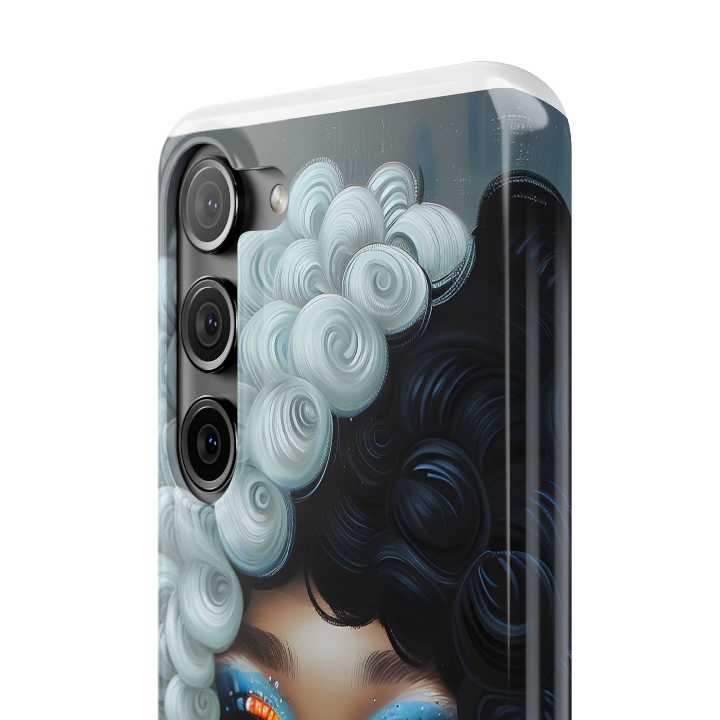 Slim Phone Cases - Black Girl Art - Velvet's View - Ethereal Vibrance