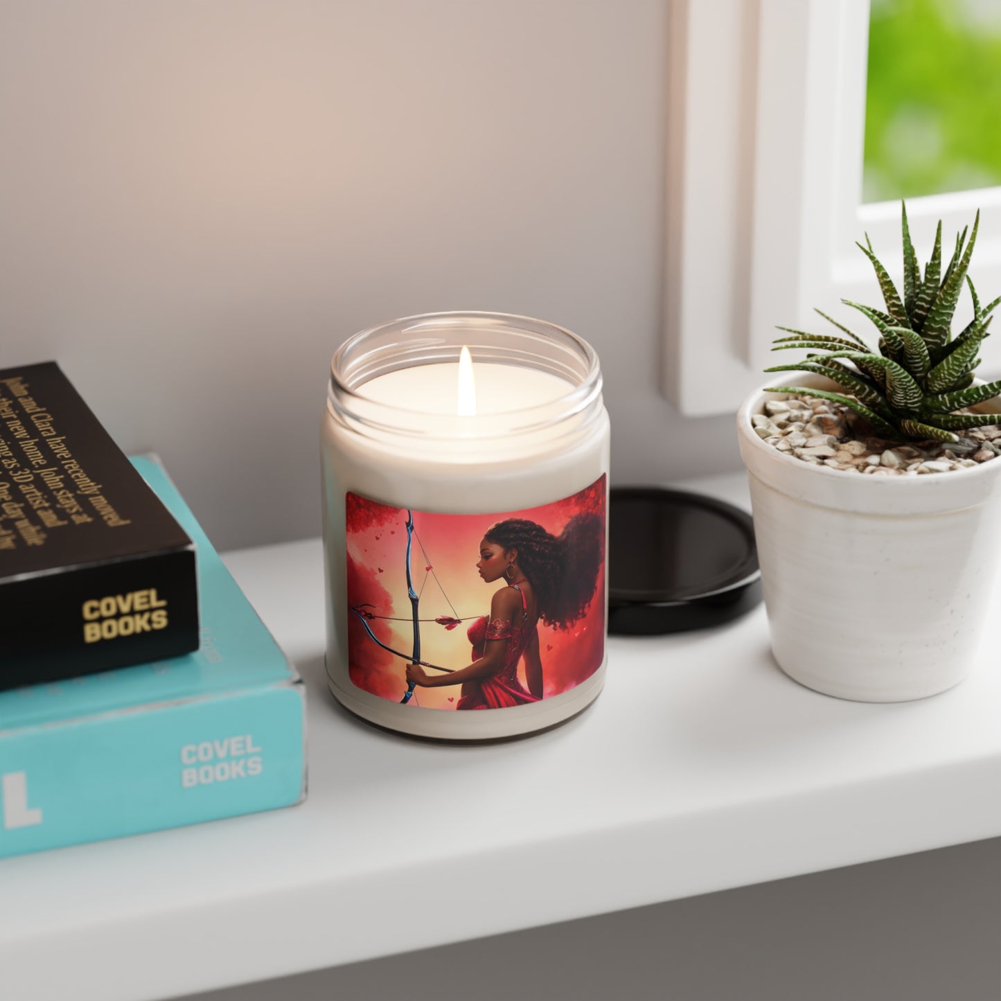 Scented Soy Candle - Black Girl Art - Velvet's View - 9oz