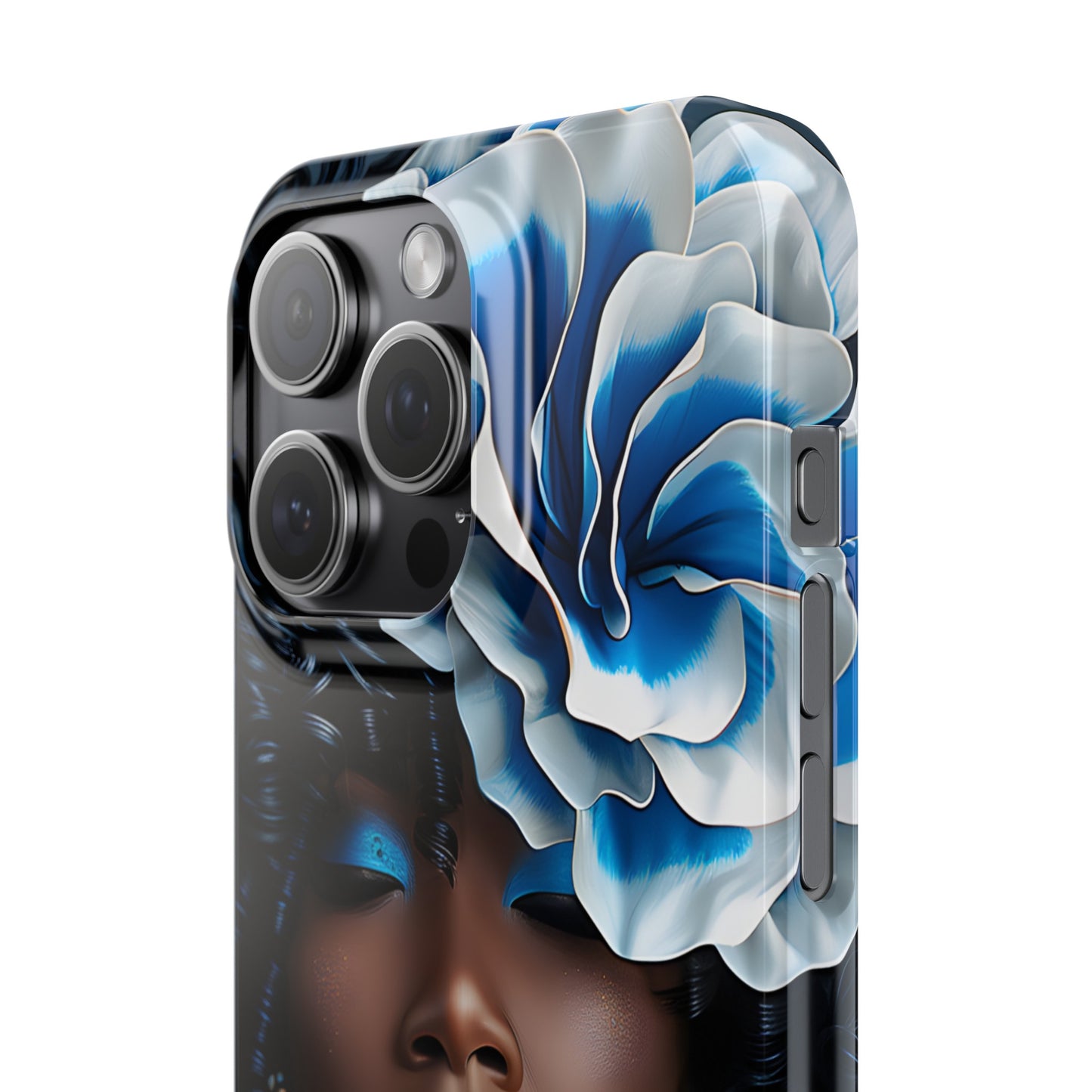 Slim Phone Cases - Black Girl Art - Velvet's View - Ethereal Vibrance
