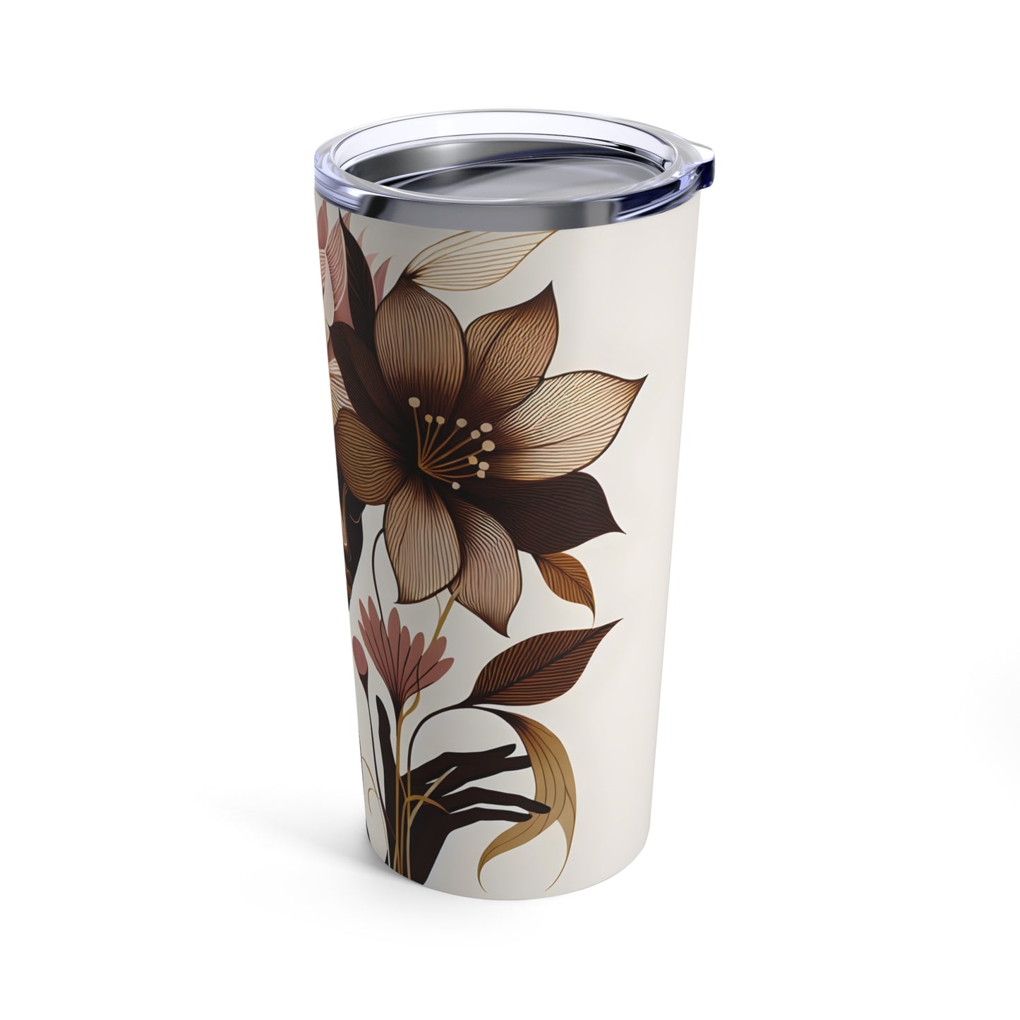 Tumbler 20oz - Black Girl Art - Velvet's View - Floral Whispers 603