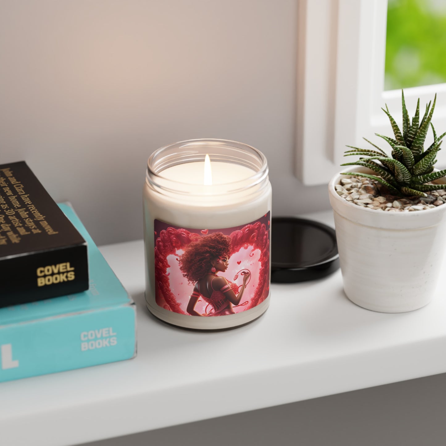 Scented Soy Candle - Black Girl Art - Velvet's View - 9oz