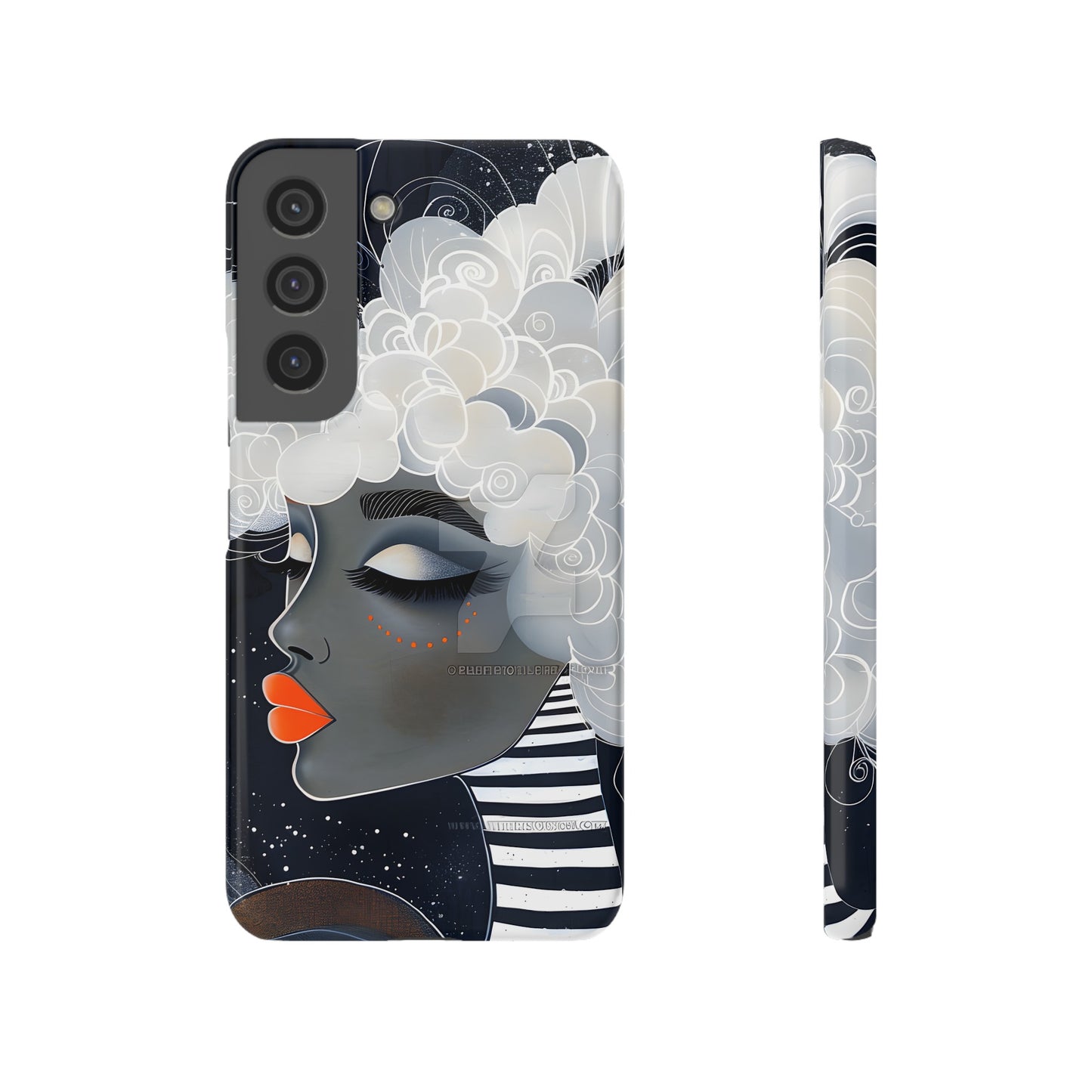 Slim Phone Cases - Black Girl Art - Velvet's View - Ethereal Vibrance