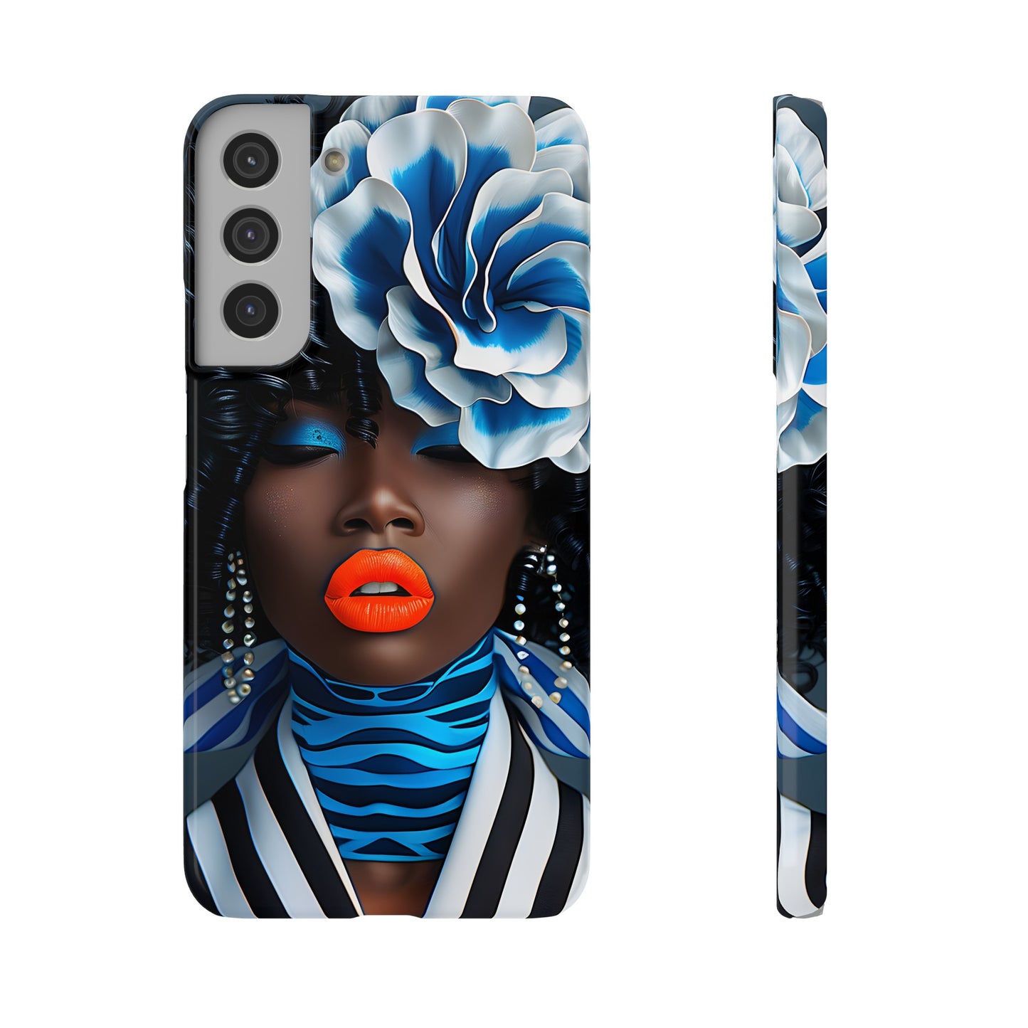 Slim Phone Cases - Black Girl Art - Velvet's View - Ethereal Vibrance