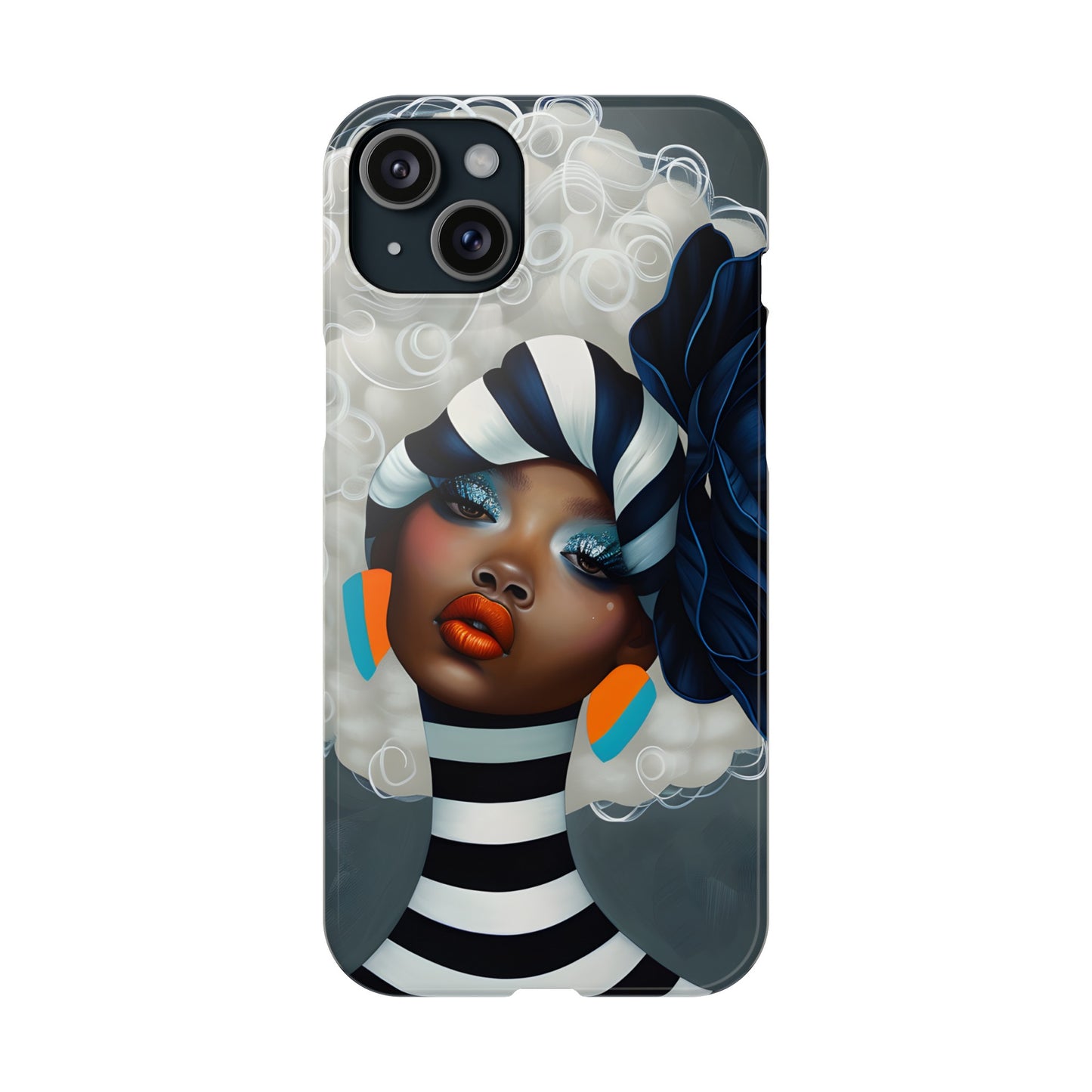 Slim Phone Cases - Black Girl Art - Velvet's View - Ethereal Vibrance