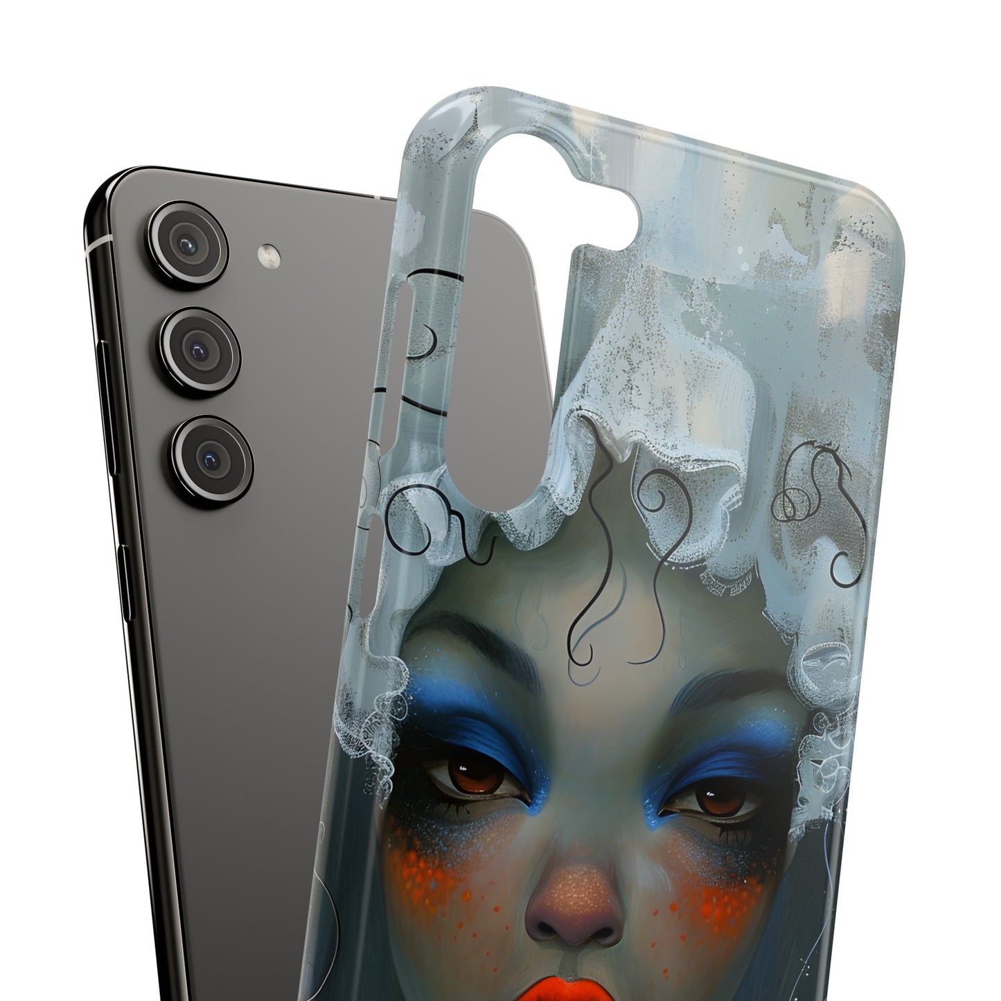Slim Phone Cases - Black Girl Art - Velvet's View - Ethereal Vibrance