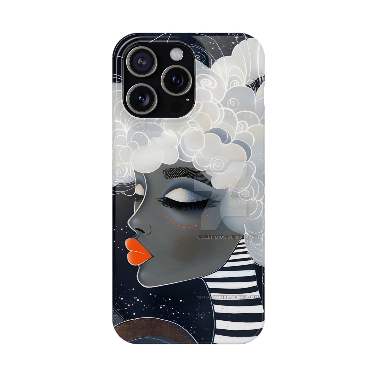 Slim Phone Cases - Black Girl Art - Velvet's View - Ethereal Vibrance