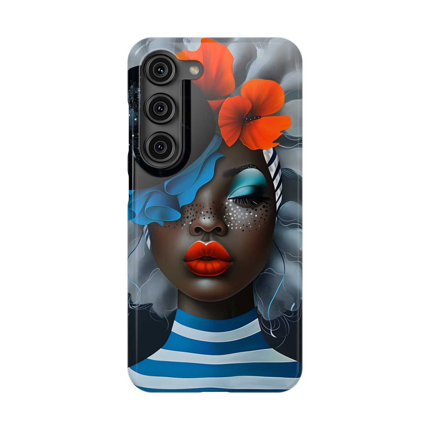 Slim Phone Cases - Black Girl Art - Velvet's View - Ethereal Vibrance