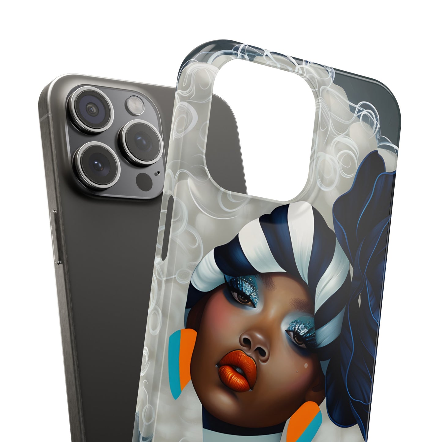 Slim Phone Cases - Black Girl Art - Velvet's View - Ethereal Vibrance