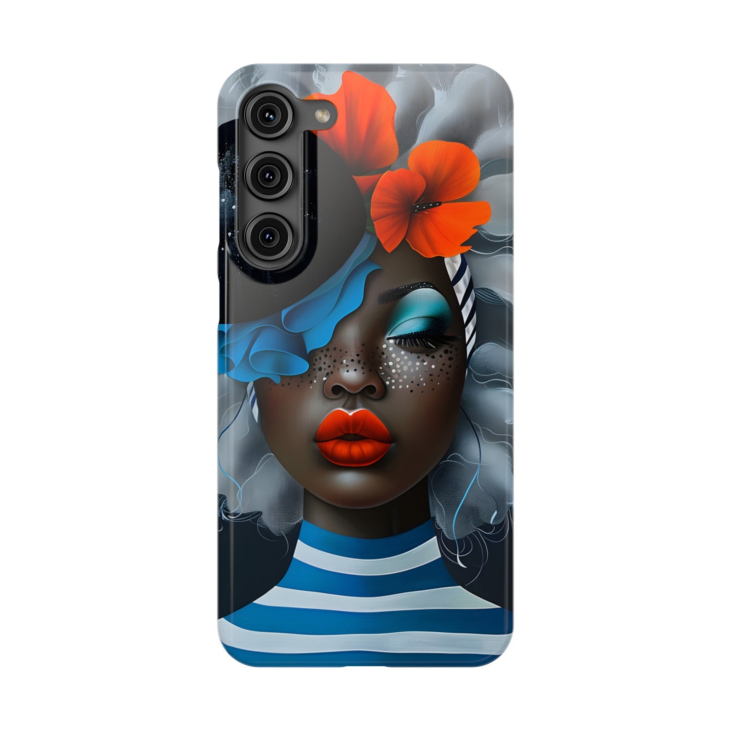 Slim Phone Cases - Black Girl Art - Velvet's View - Ethereal Vibrance
