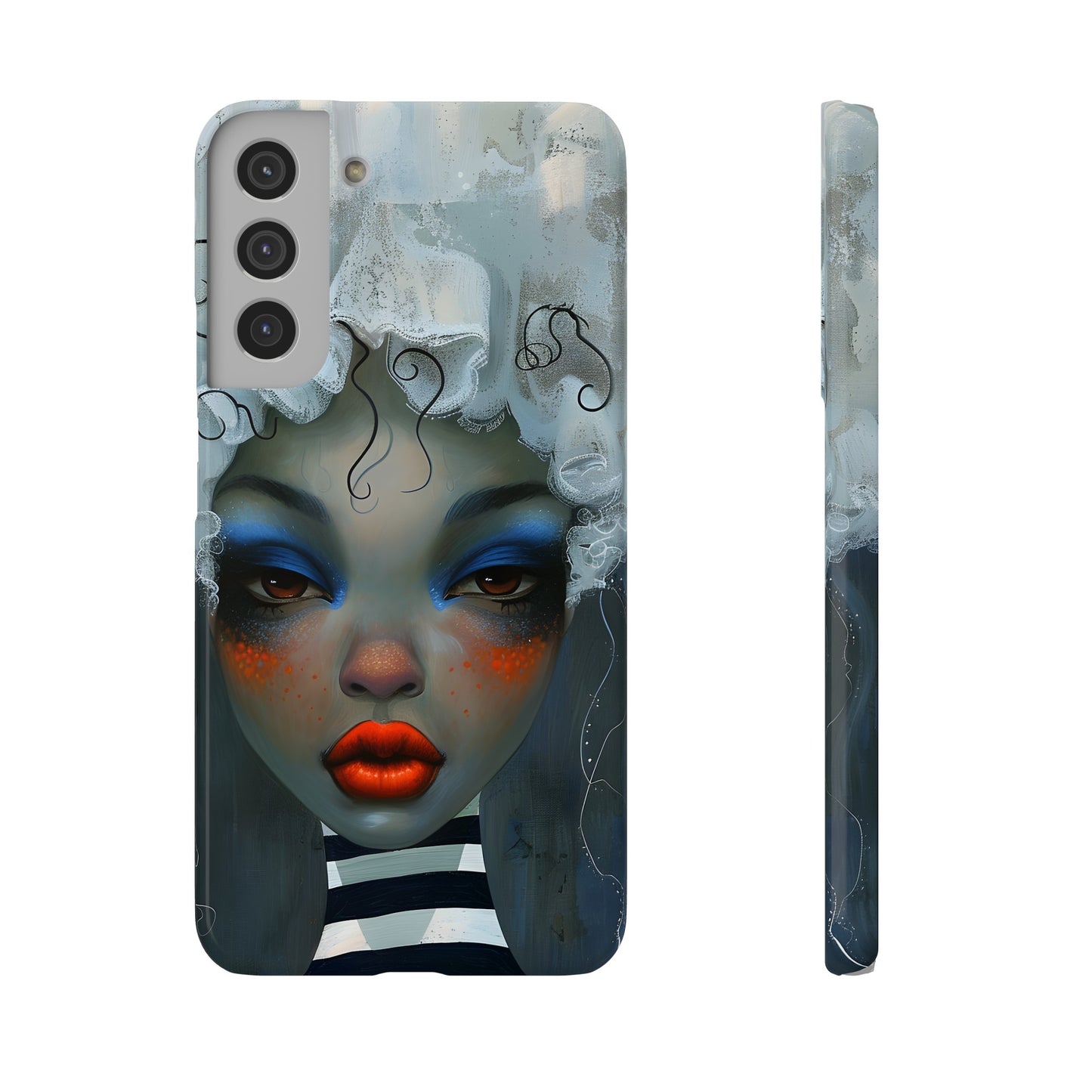 Slim Phone Cases - Black Girl Art - Velvet's View - Ethereal Vibrance