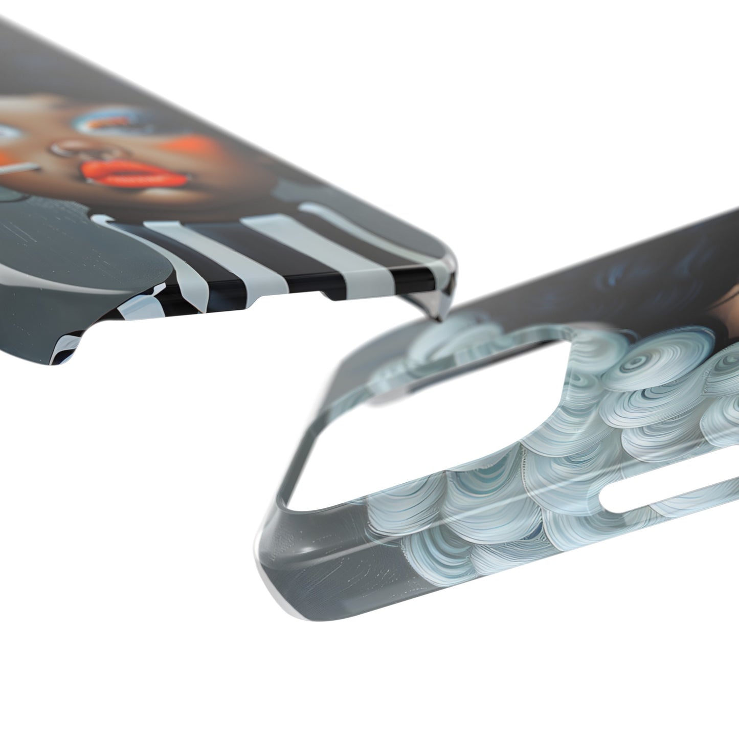 Slim Phone Cases - Black Girl Art - Velvet's View - Ethereal Vibrance