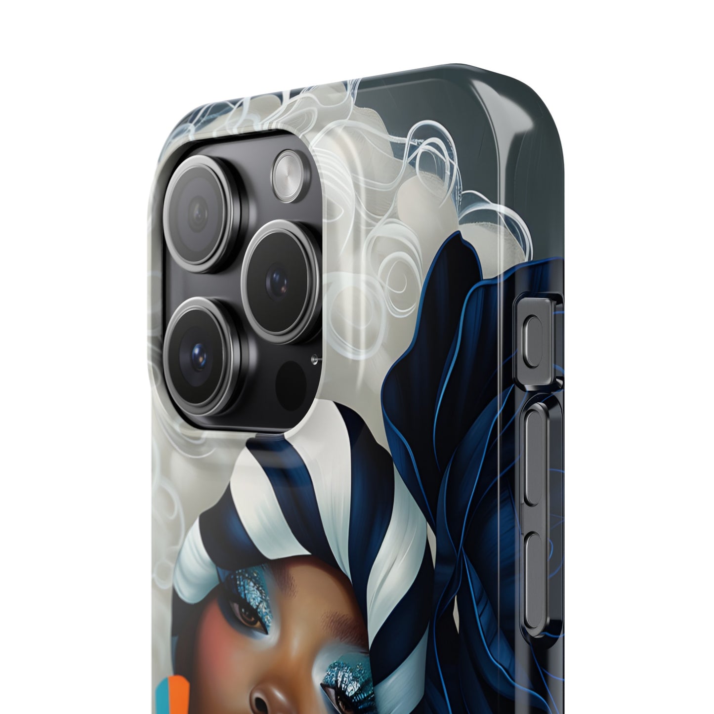 Slim Phone Cases - Black Girl Art - Velvet's View - Ethereal Vibrance