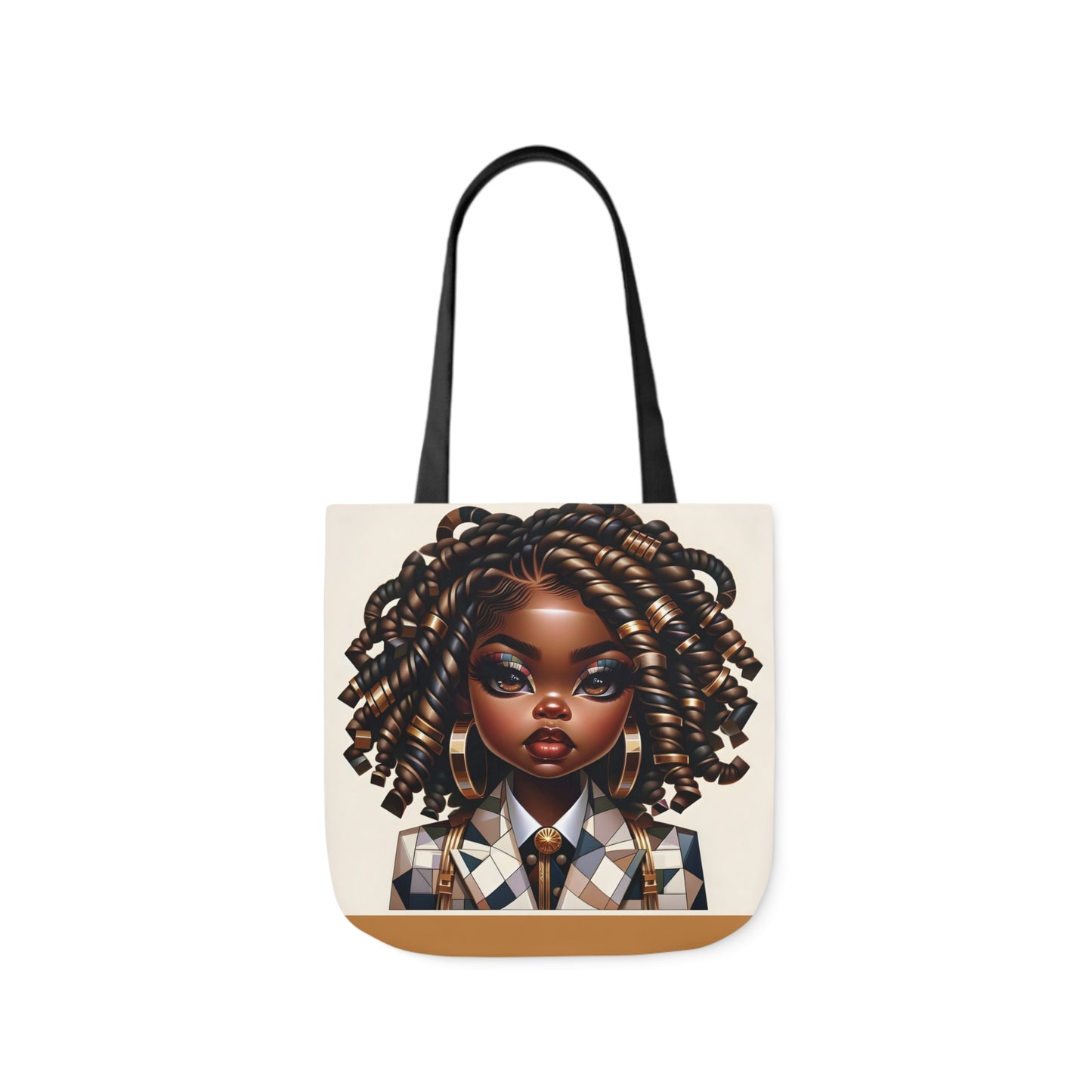 Canvas Tote Bag, 5-Color Straps - Regal Radiance: Tote Art Collection - #2011