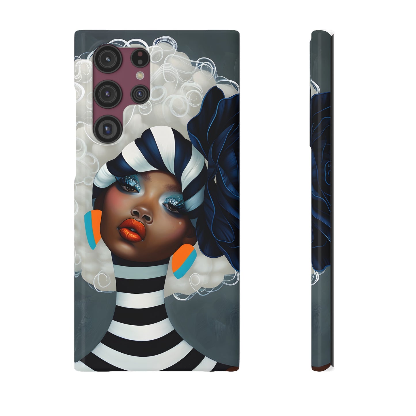 Slim Phone Cases - Black Girl Art - Velvet's View - Ethereal Vibrance