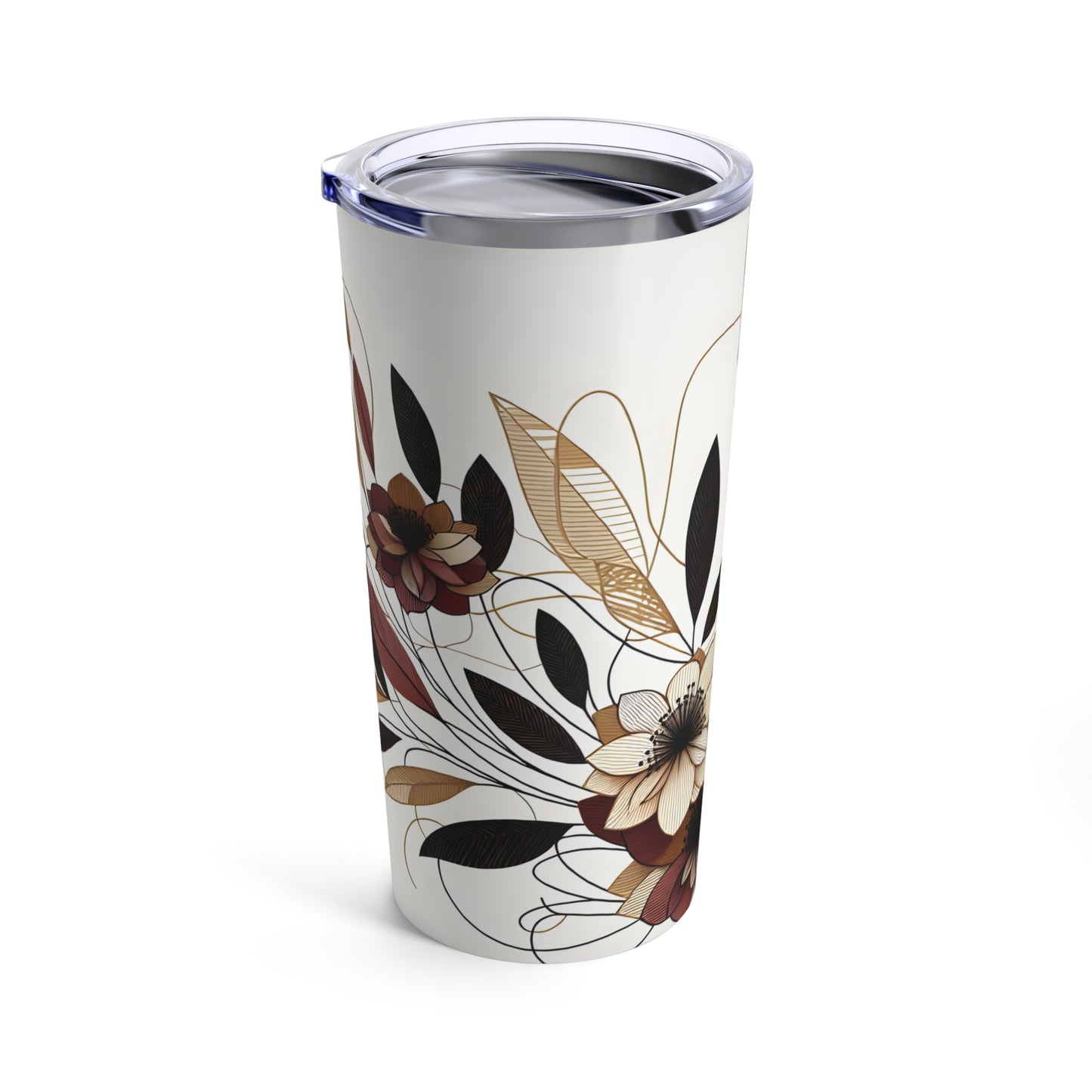 Tumbler 20oz - Black Girl Art - Velvet's View - Floral Whispers 605