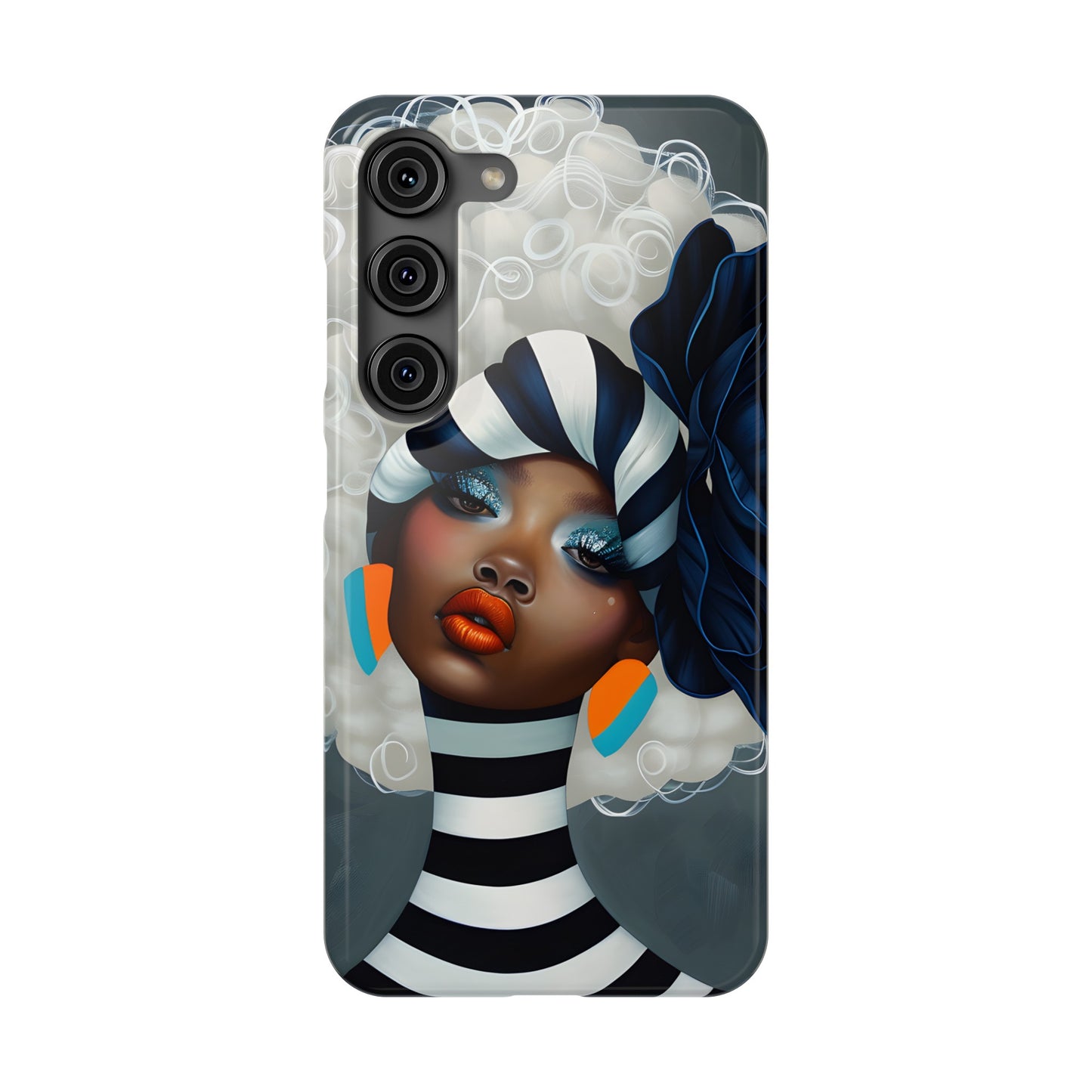 Slim Phone Cases - Black Girl Art - Velvet's View - Ethereal Vibrance