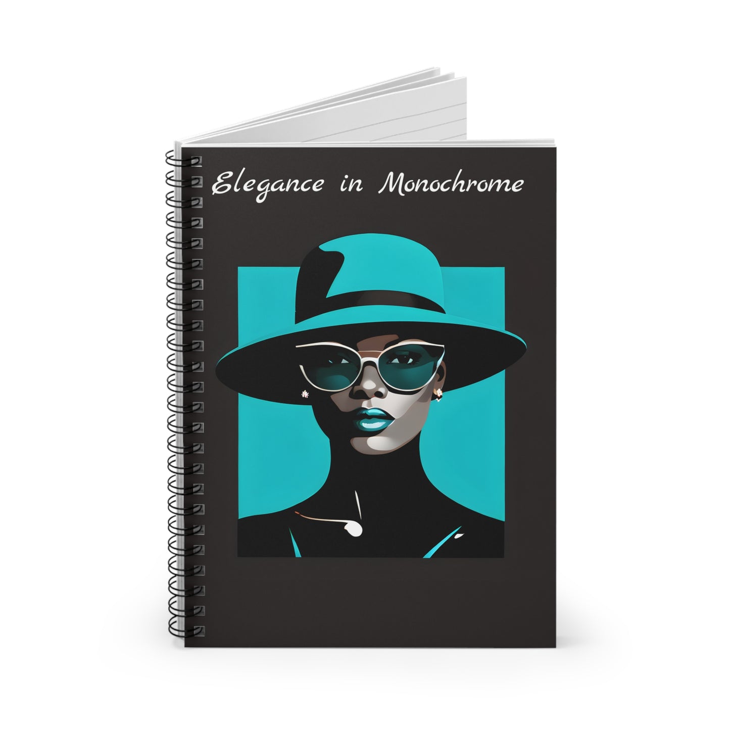 Elegance in Monochrome - Spiral Notebook - Ruled Line