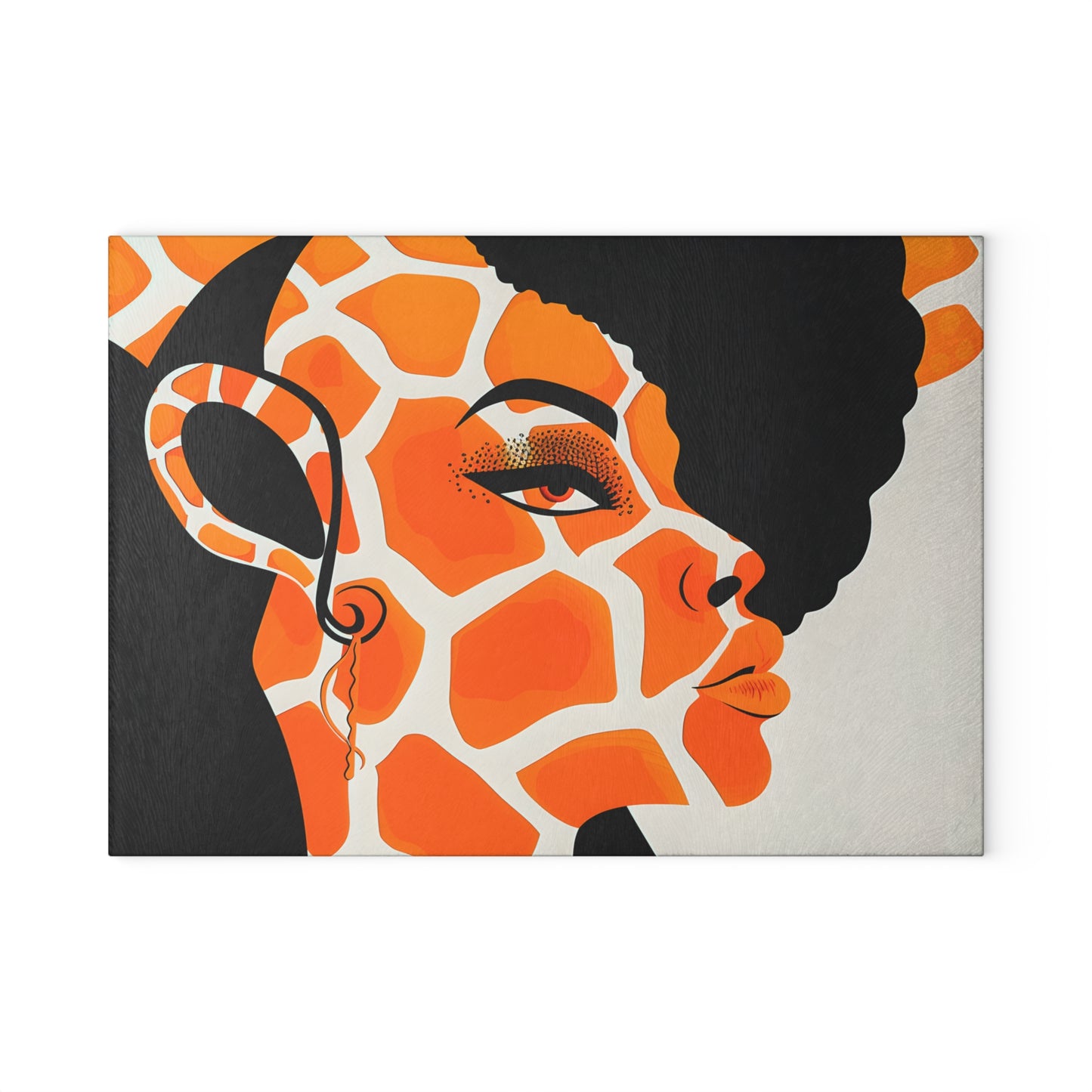 Glass Cutting Board - Giraffe Essence - A Fusion of Nature and Elegance Collection #2016
