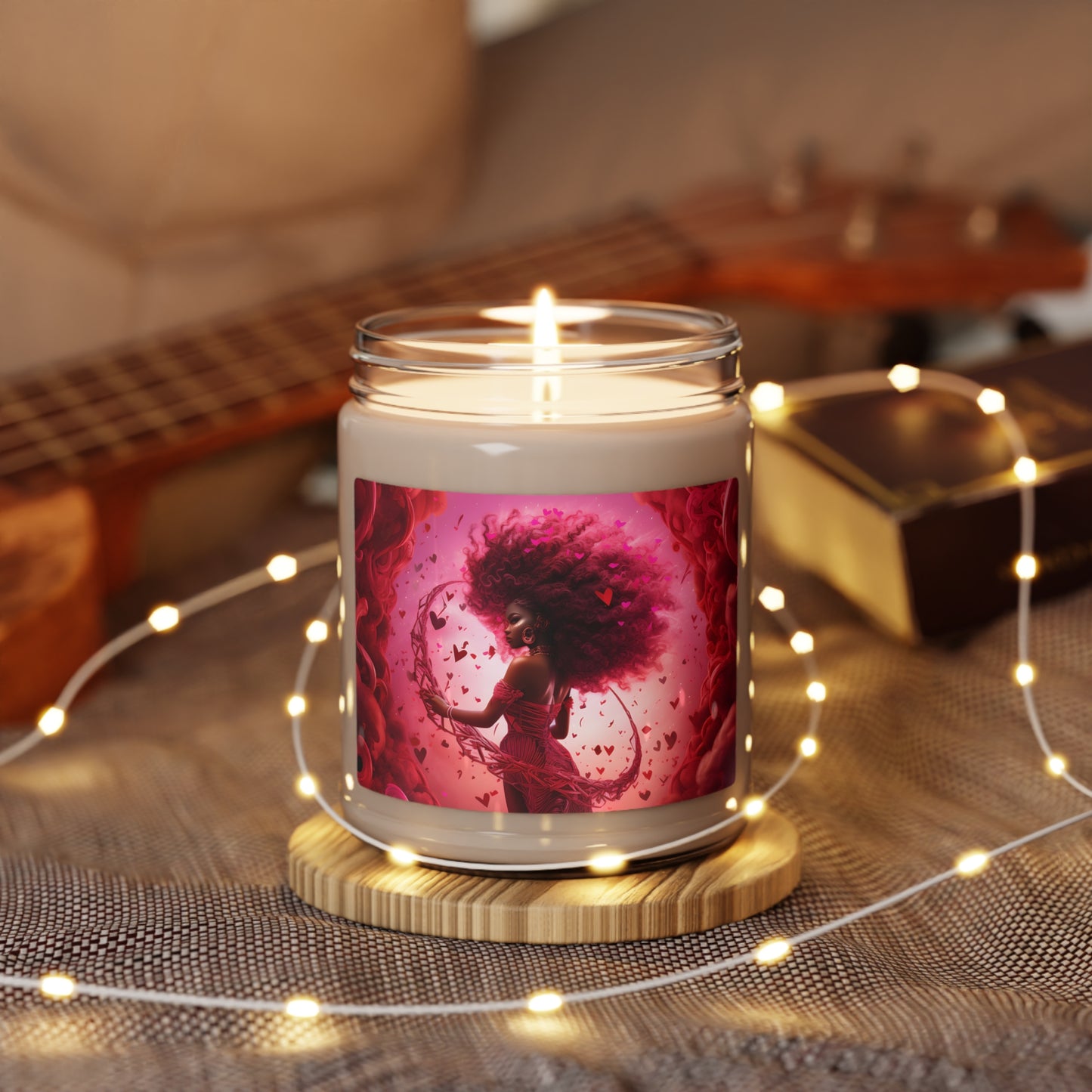 Scented Soy Candle - Black Girl Art - Velvet's View - 9oz