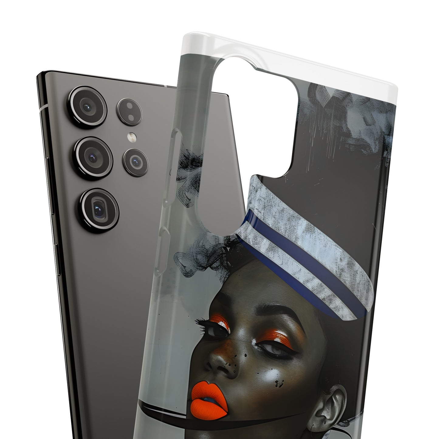 Slim Phone Cases - Black Girl Art - Velvet's View - Ethereal Vibrance