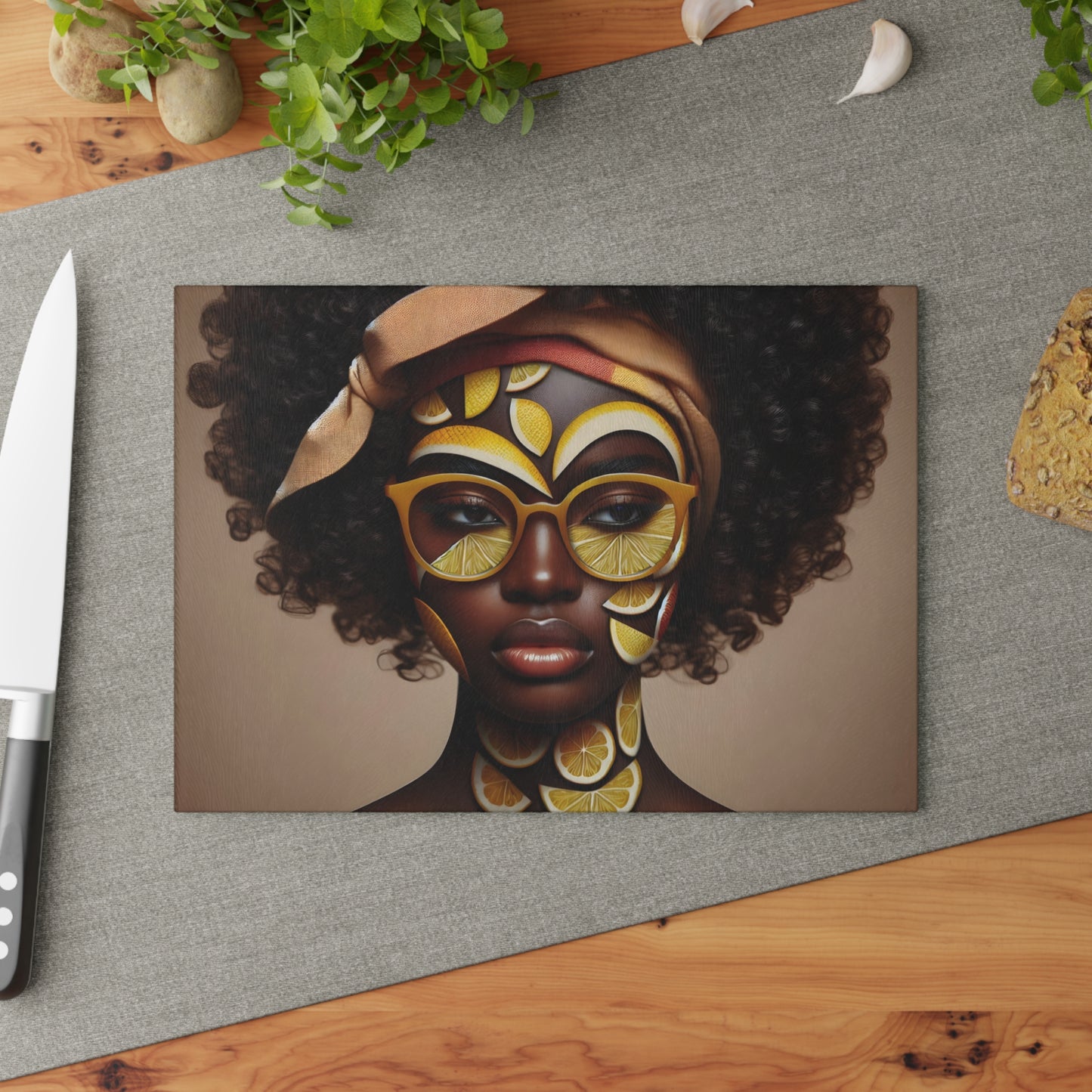 Glass Cutting Board -Velvet's View: The Lemon Delight Collection – 2018