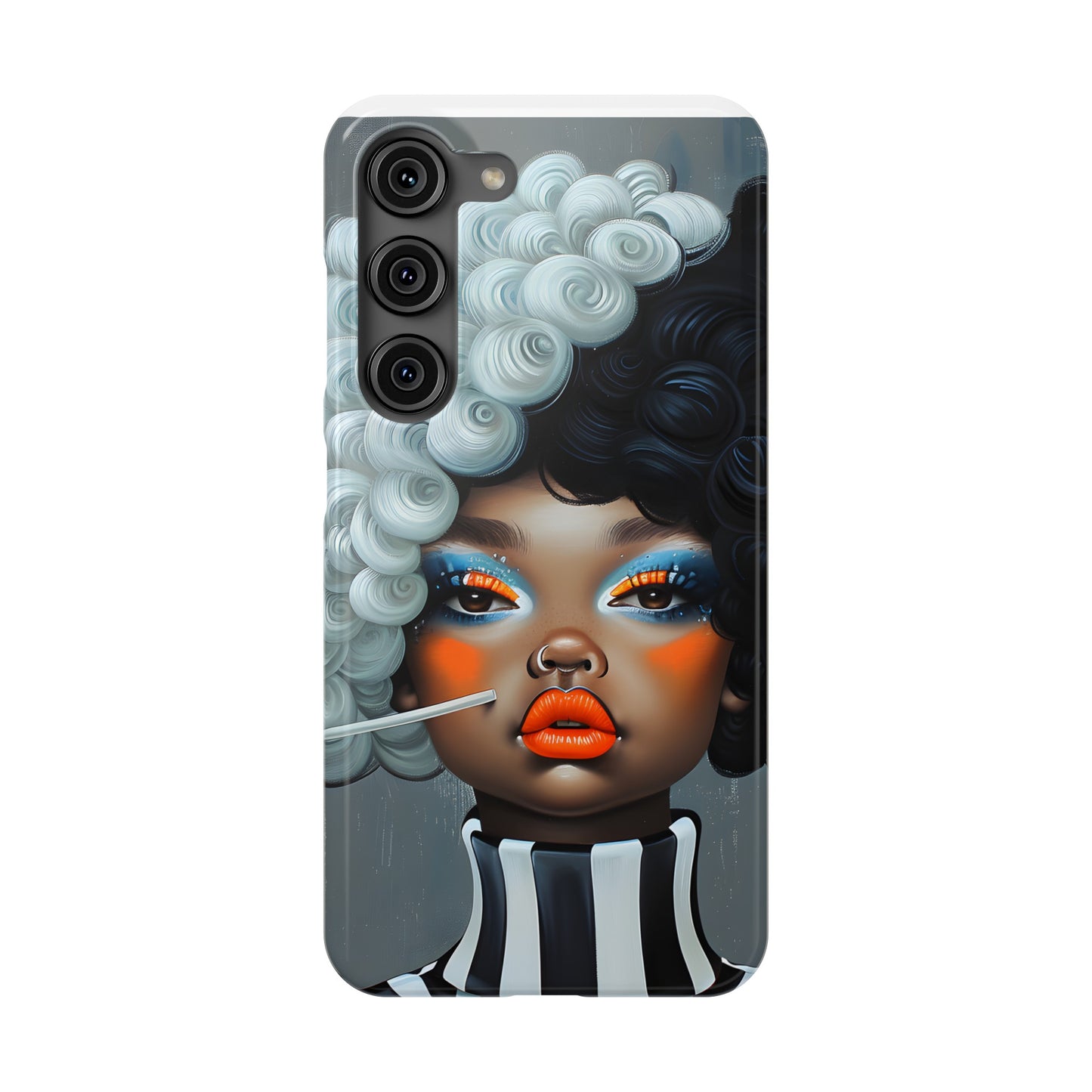 Slim Phone Cases - Black Girl Art - Velvet's View - Ethereal Vibrance