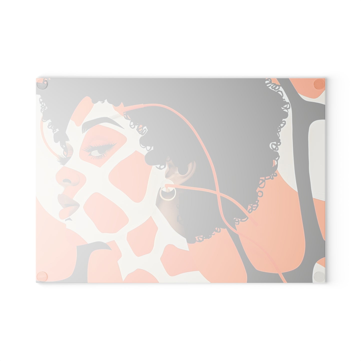 Giraffe Essence: A Fusion of Nature and Elegance Collection - Glass Cutting Board - #2012
