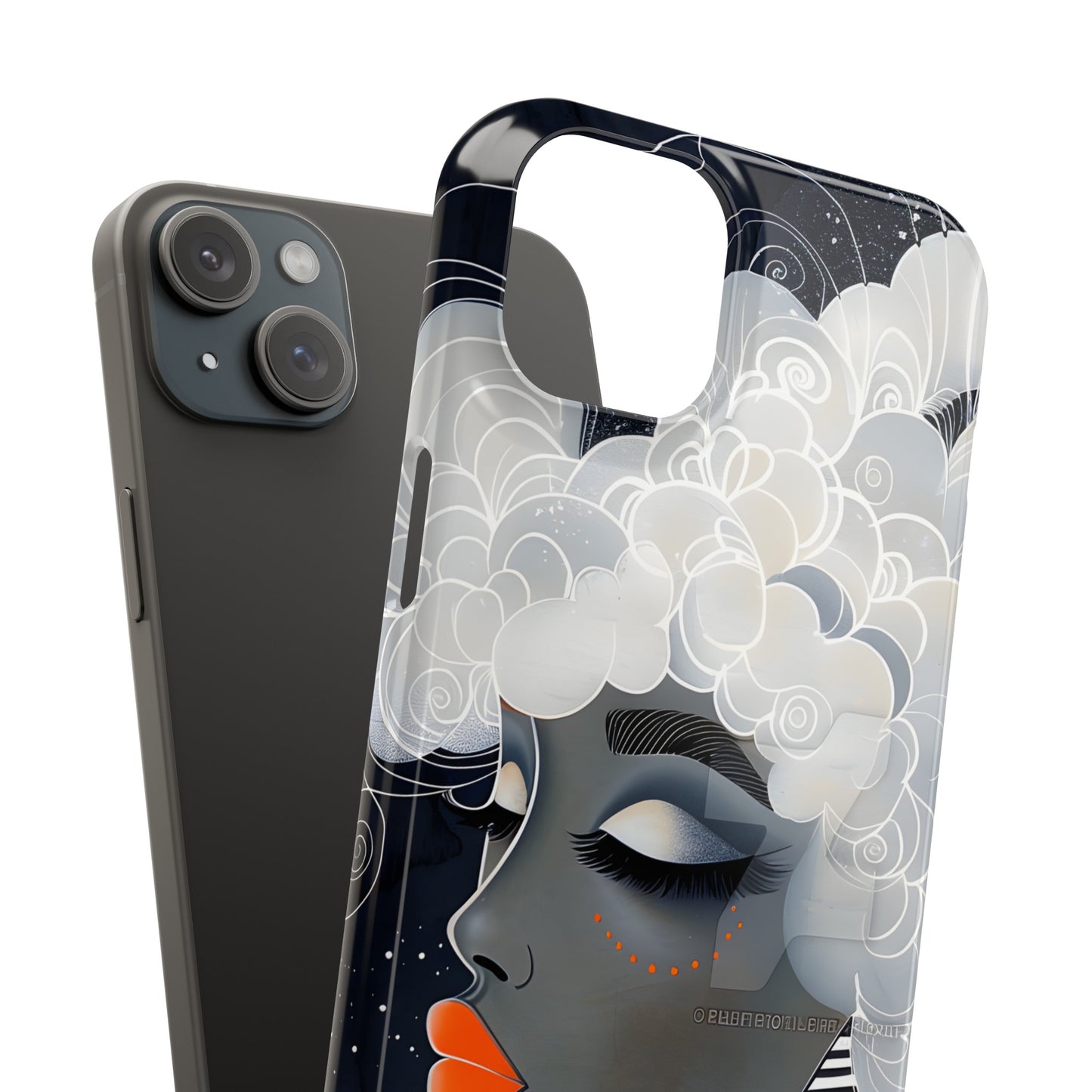 Slim Phone Cases - Black Girl Art - Velvet's View - Ethereal Vibrance