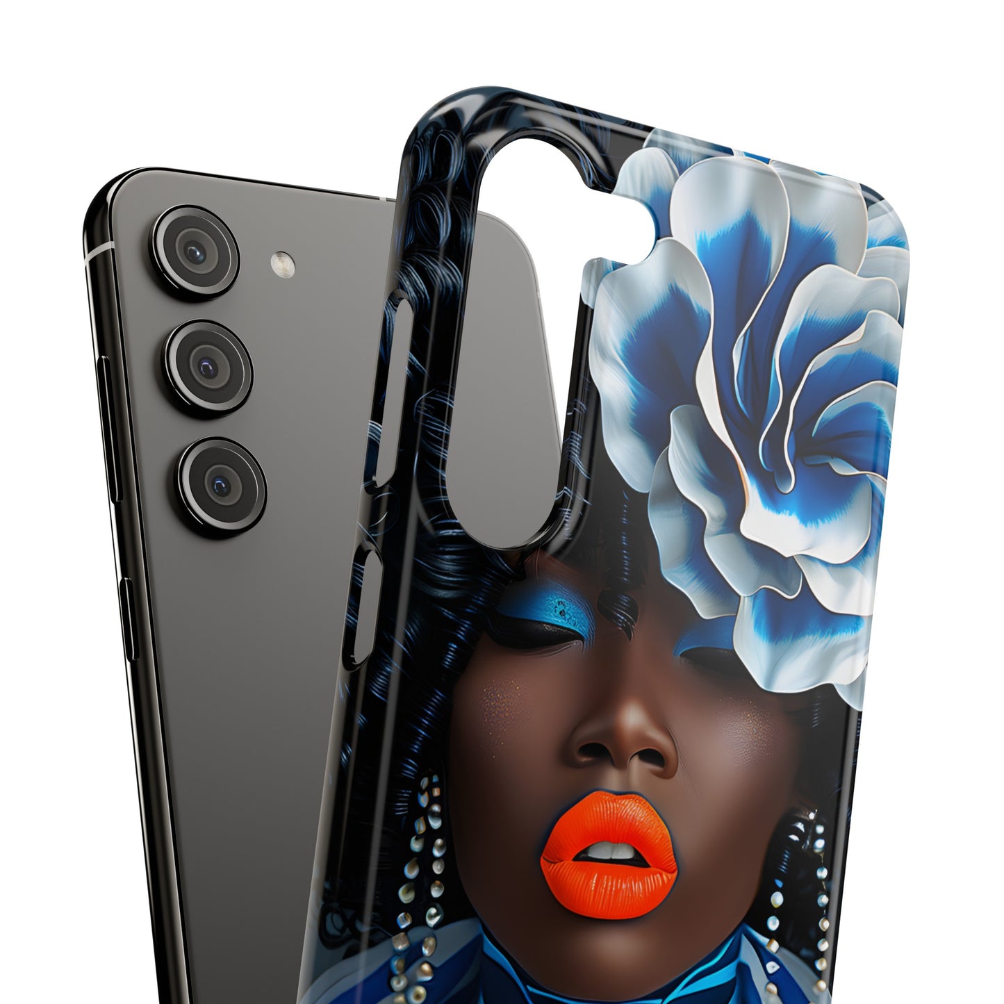 Slim Phone Cases - Black Girl Art - Velvet's View - Ethereal Vibrance