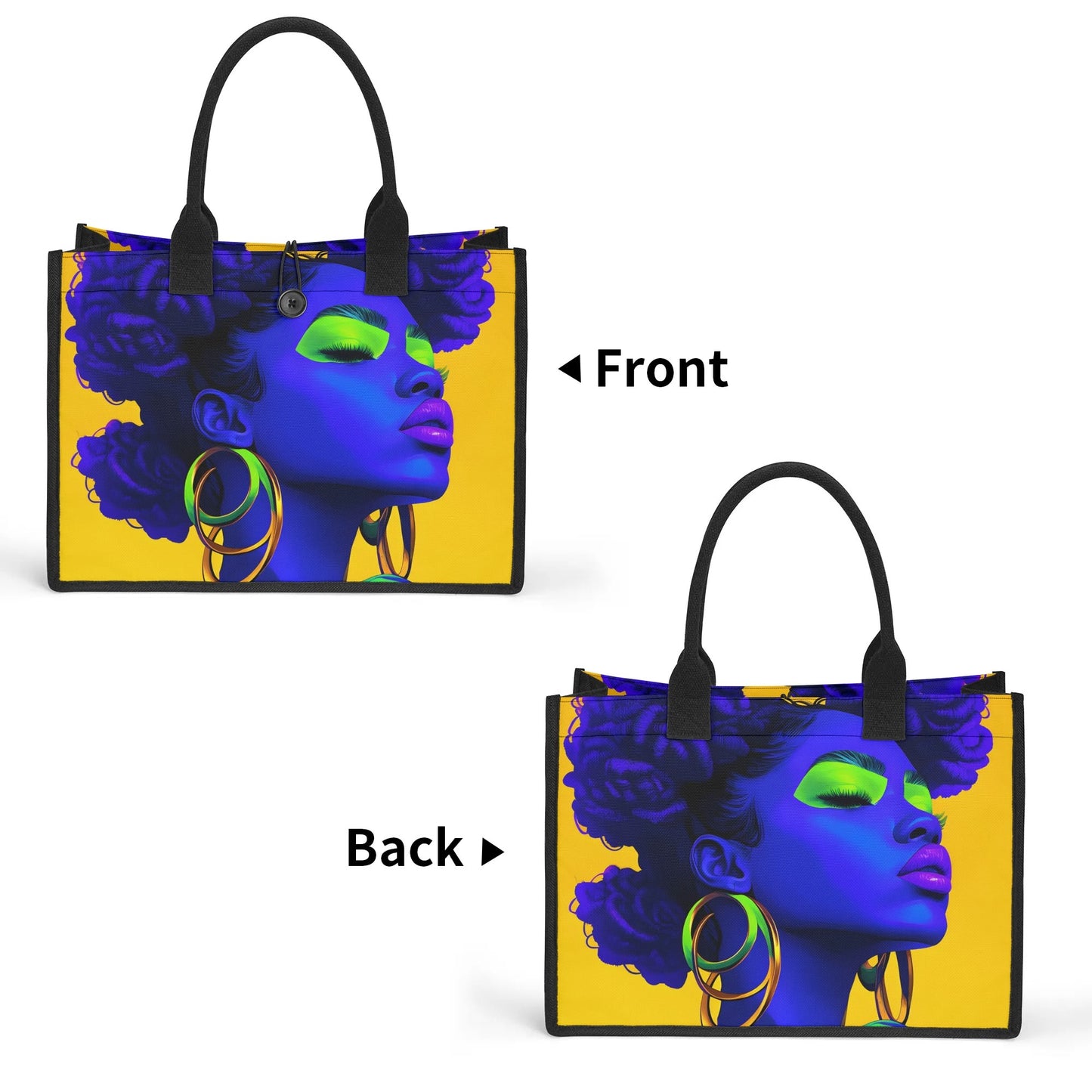 Vivid Visions: The Essence of Afro-Modernism Collection - Premium All-Over Print Canvas Tote Bag(3 layers)- #2011