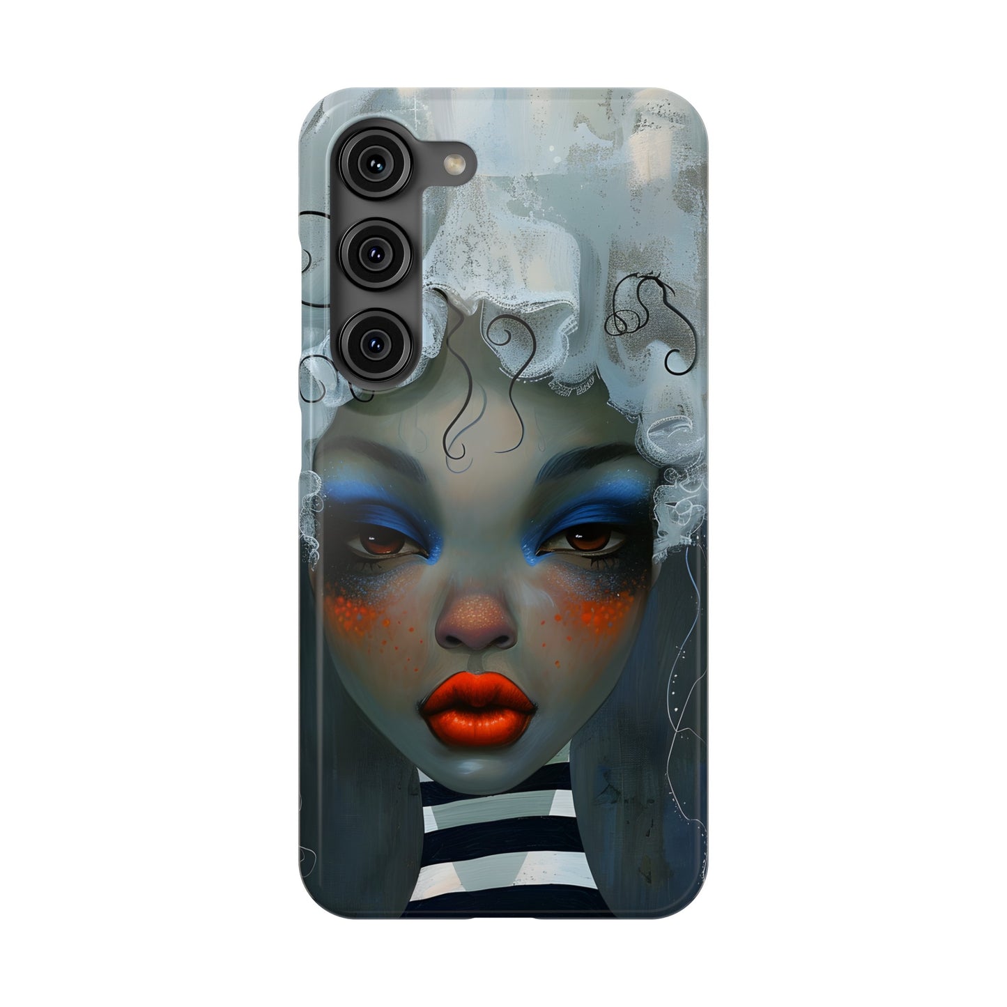 Slim Phone Cases - Black Girl Art - Velvet's View - Ethereal Vibrance