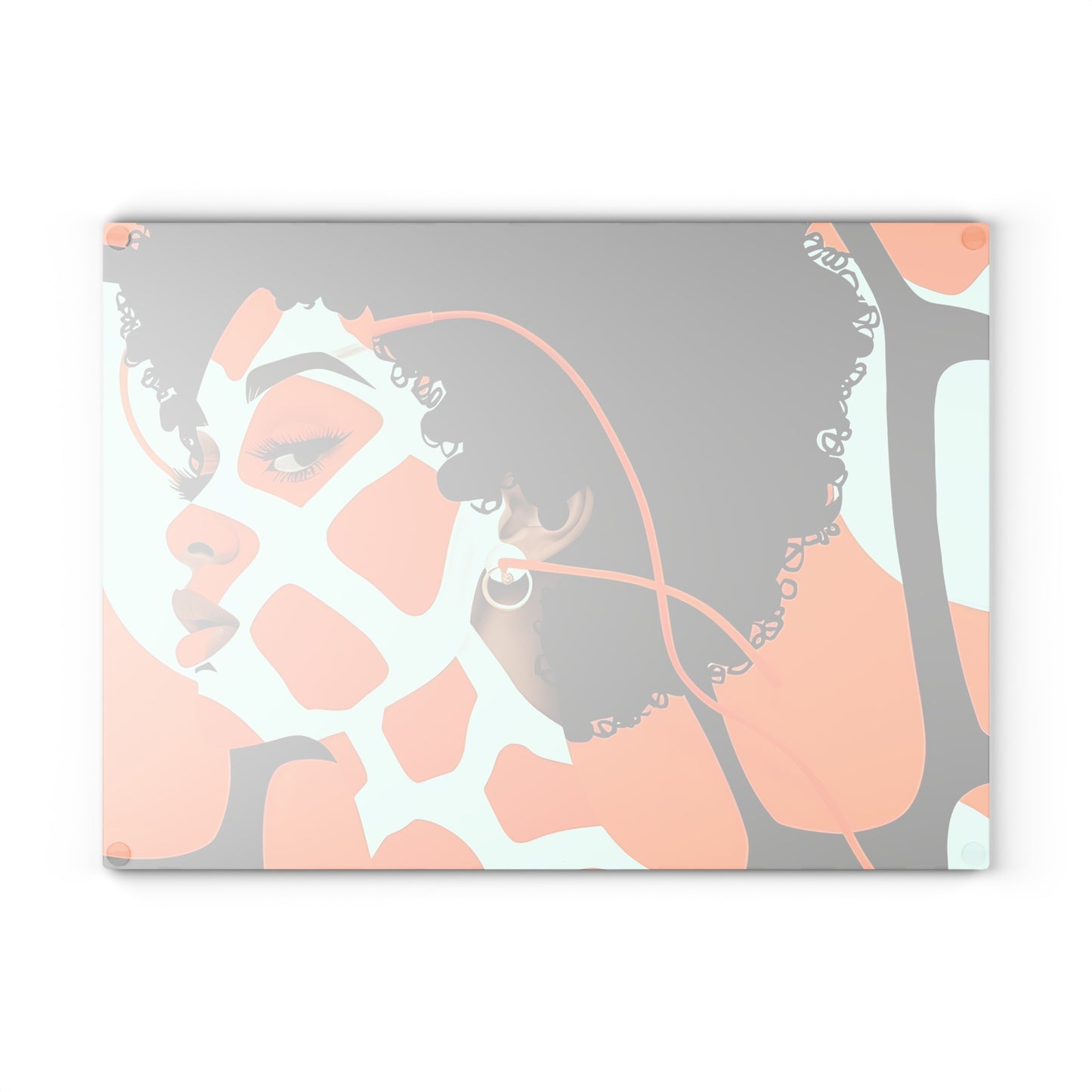 Giraffe Essence: A Fusion of Nature and Elegance Collection - Glass Cutting Board - #2012